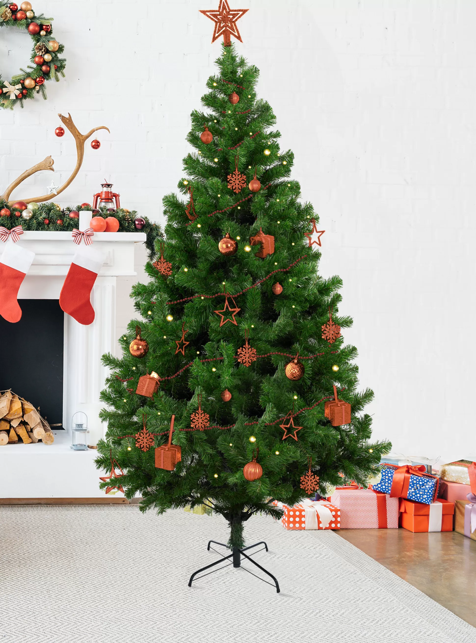 Dmora Alberi 180 Cm<Albero di Natale floccato in PVC, h180 cm