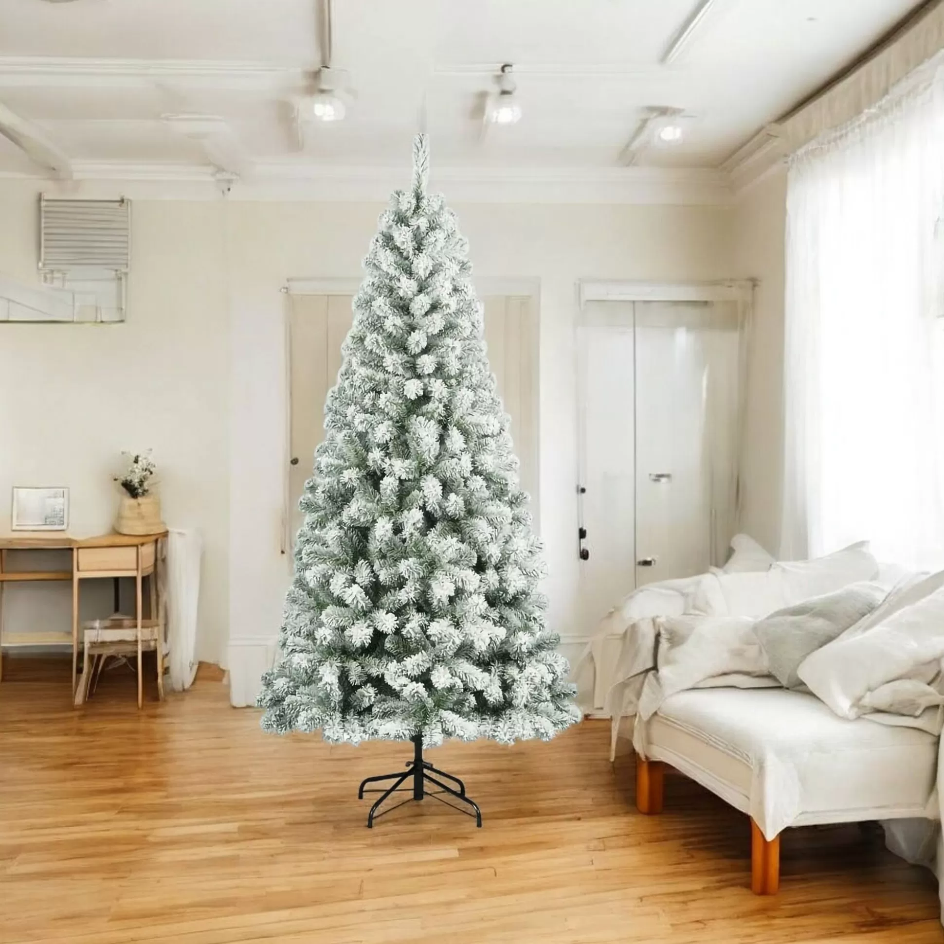 Dmora Alberi 210 Cm<Albero di Natale floccato in PVC, h210 cm