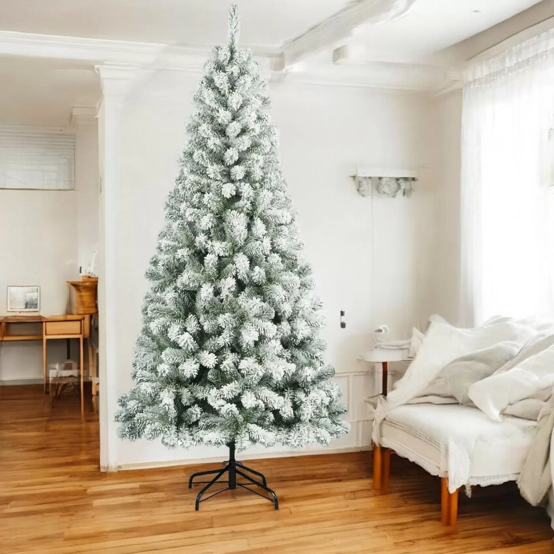 Dmora Alberi 240 Cm<Albero di Natale floccato in PVC, h240 cm