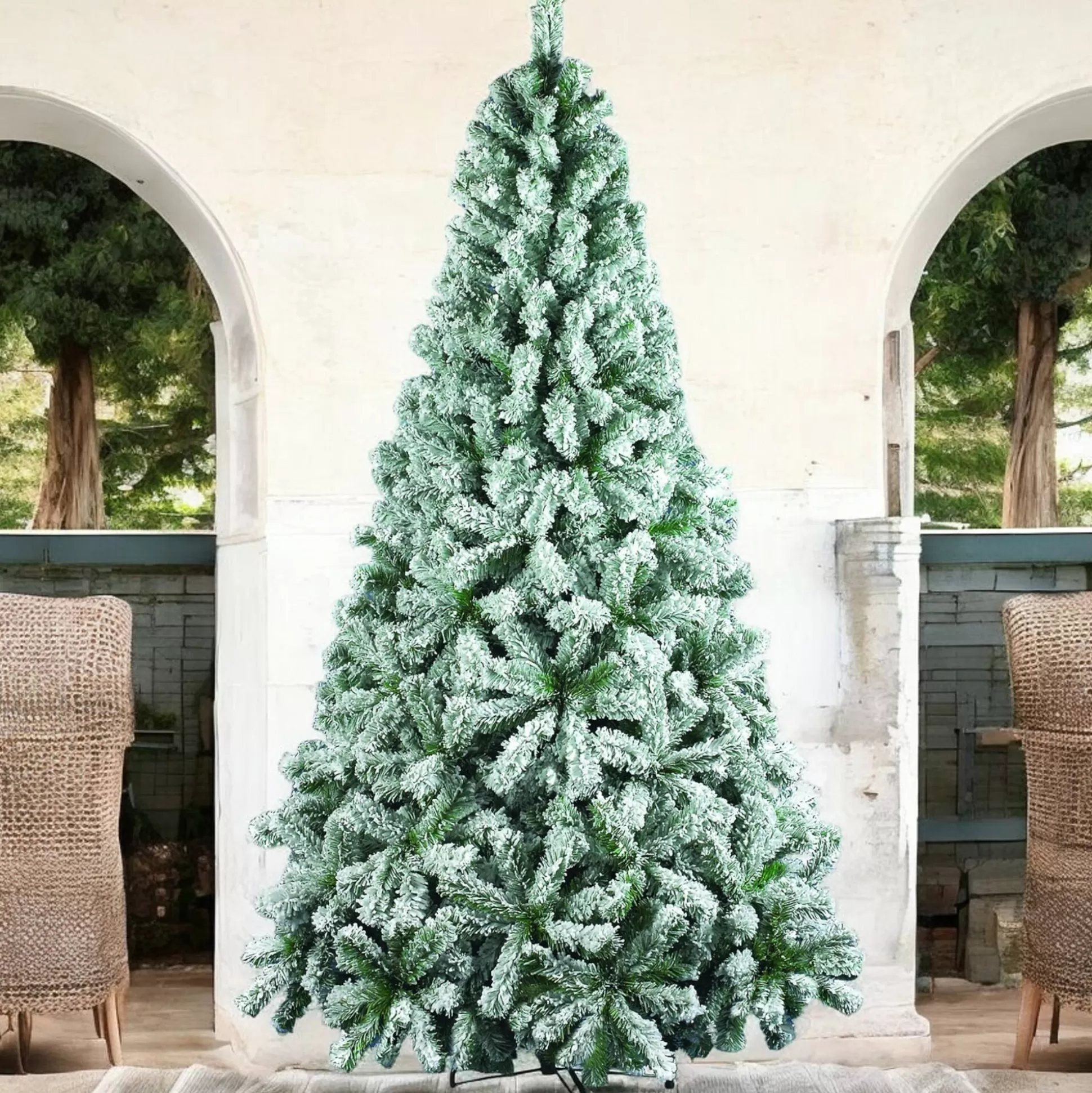 Dmora Altri Alberi<Albero di Natale floccato in PVC, h300 cm