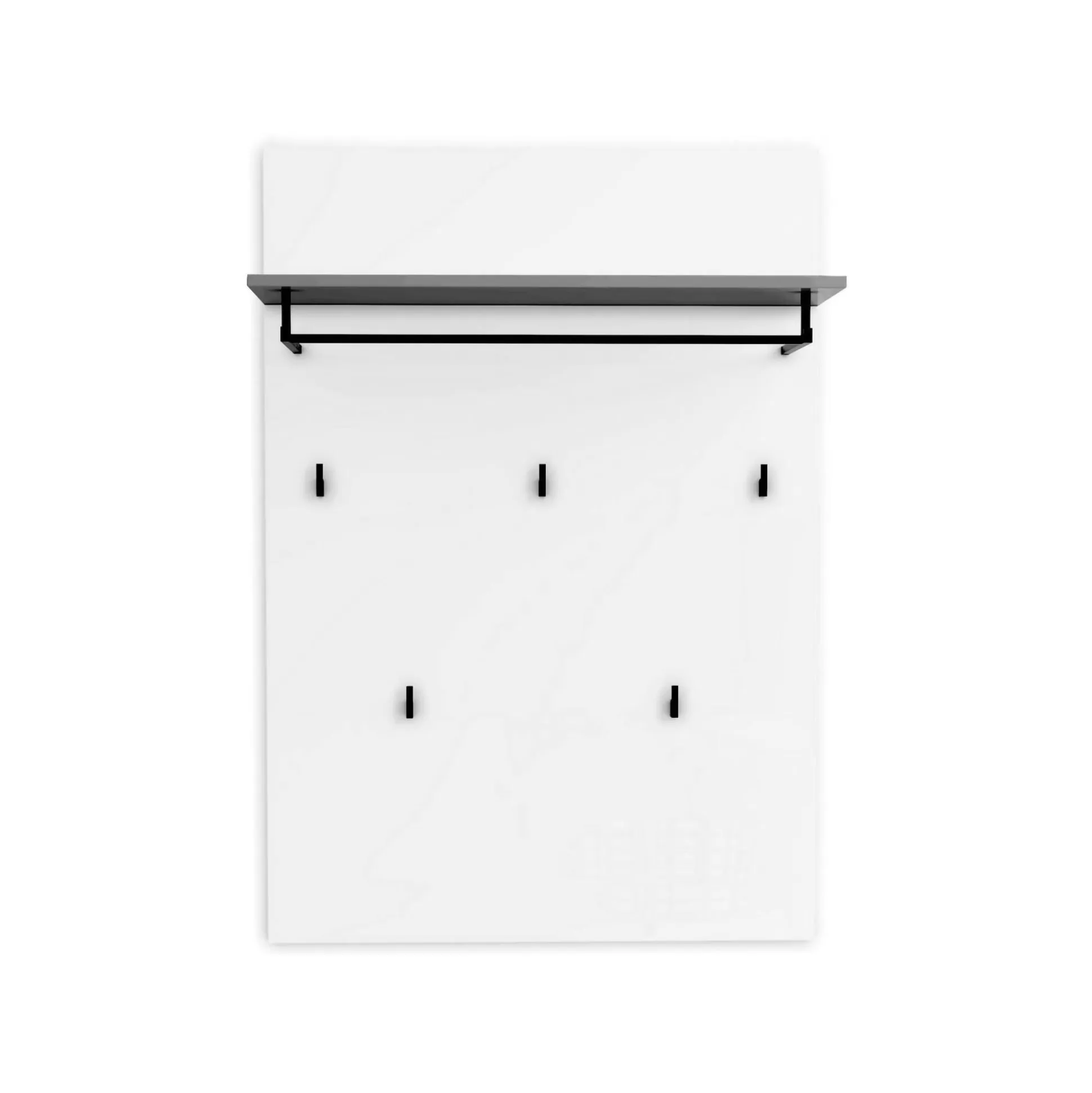 Dmora Attaccapanni<Appendiabiti Dballotour, 80x25h115 cm, Bianco lucido e Antracite
