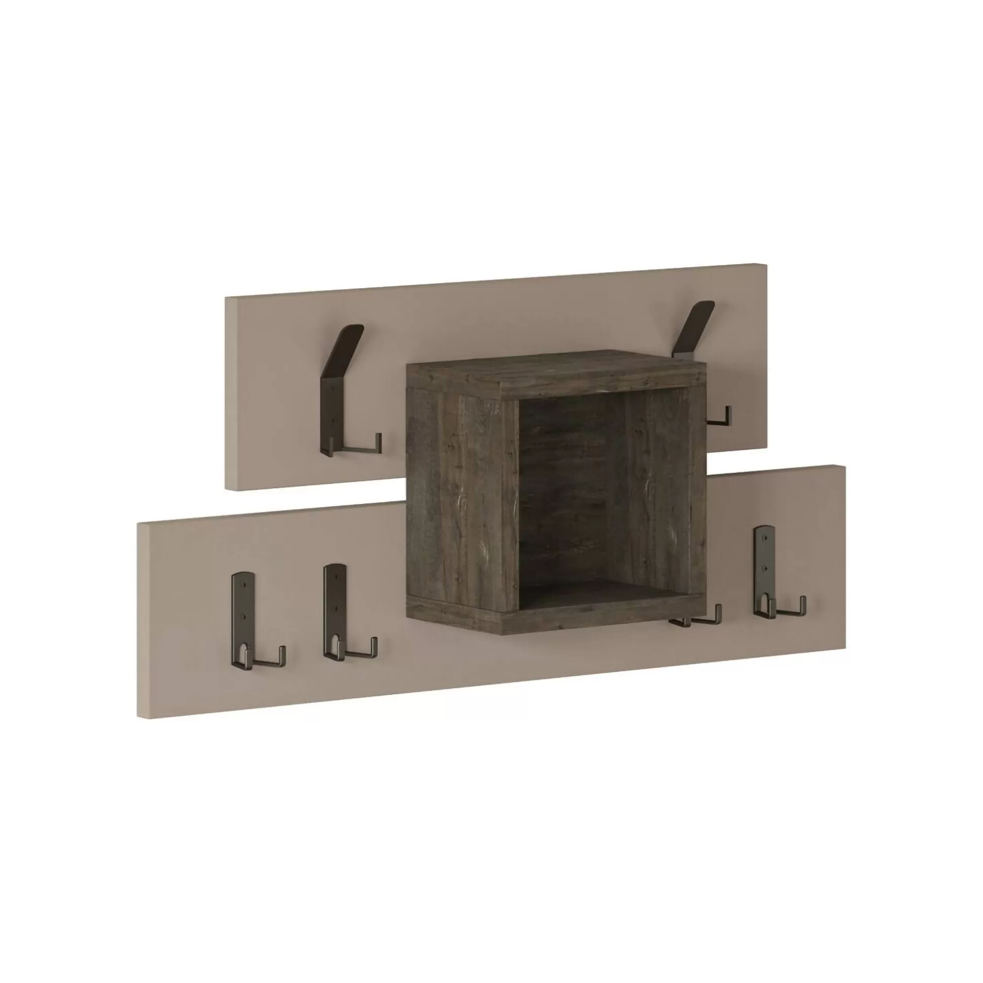 Dmora Attaccapanni<Appendiabiti Jimena, 68x15 h32 cm, Marrone e Beige