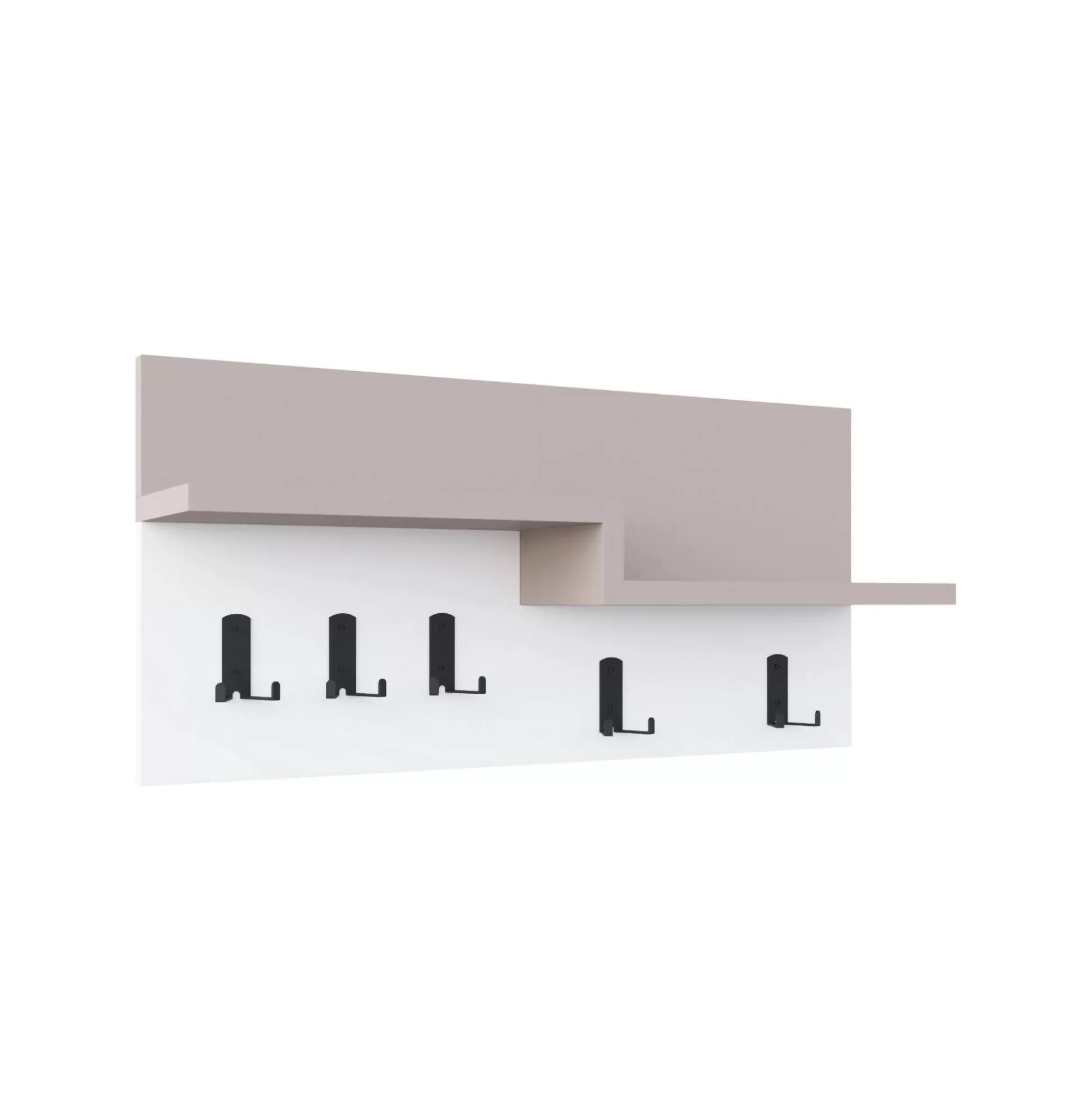 Dmora Attaccapanni<Appendiabiti Kilo, 65x15 h31 cm, Beige e Bianco