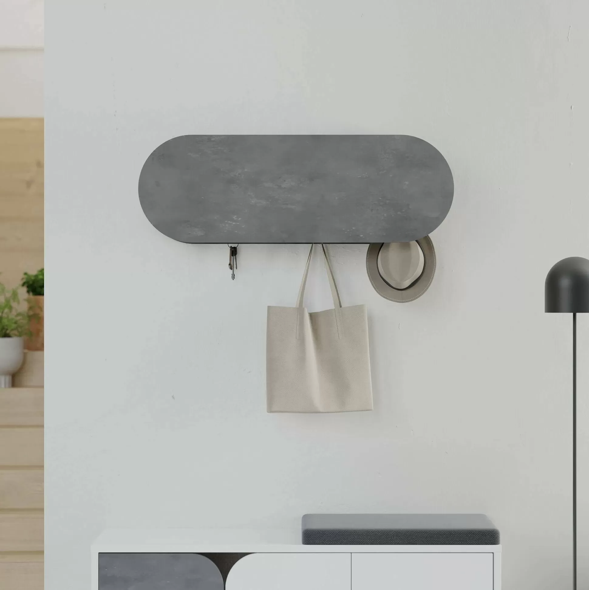 Dmora Attaccapanni<Appendiabiti Terry, 84x16 h29 cm,