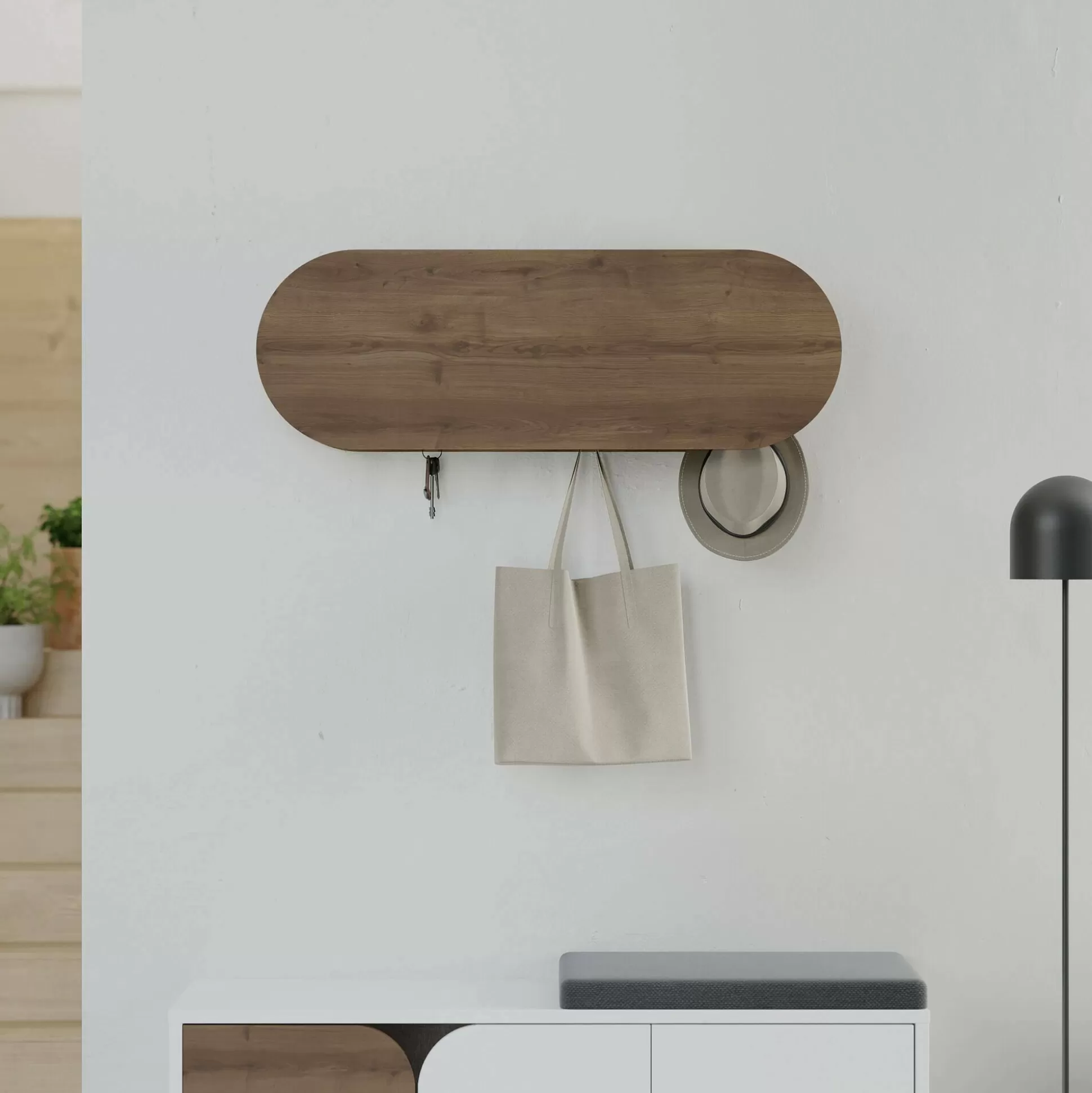 Dmora Attaccapanni<Appendiabiti Terry, 84x16 h29 cm,
