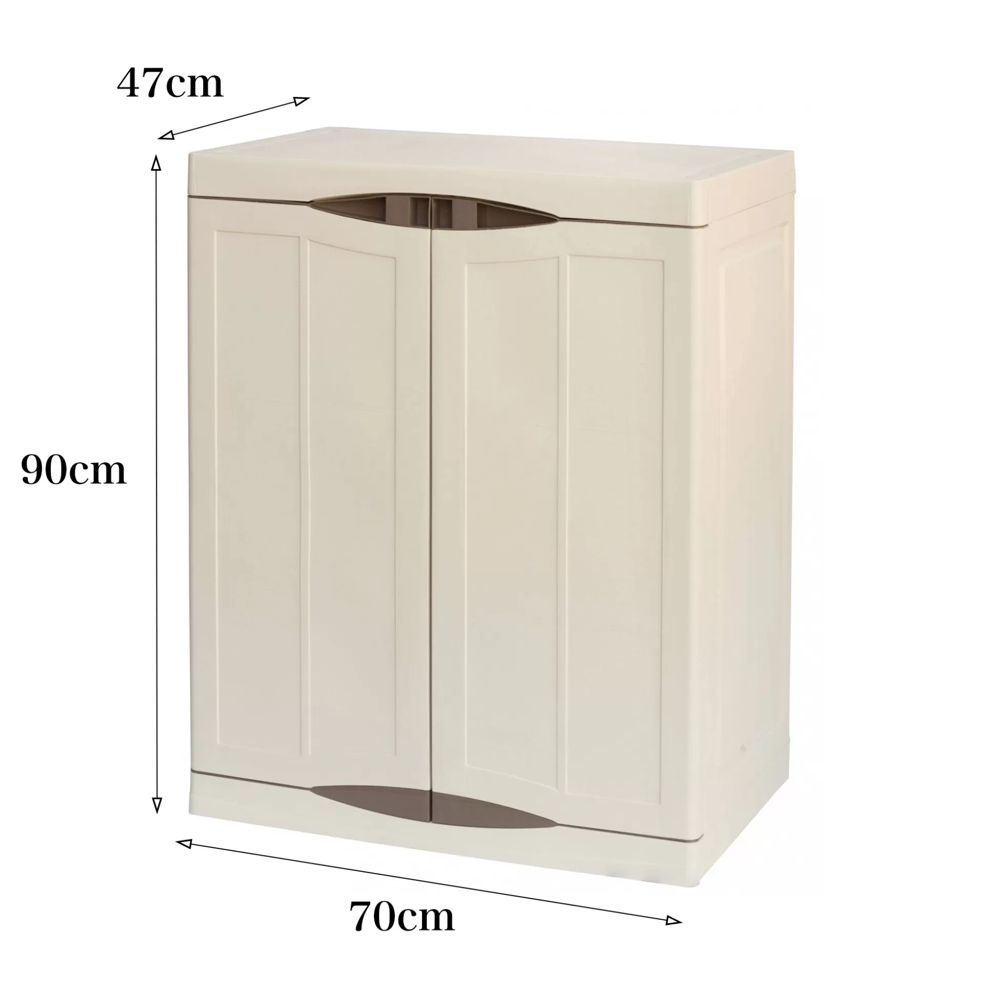 Dmora Armadi Da Esterno<Armadio da esterno Acira, Beige e Marrone, 70x47h91 cm Finitura elegante