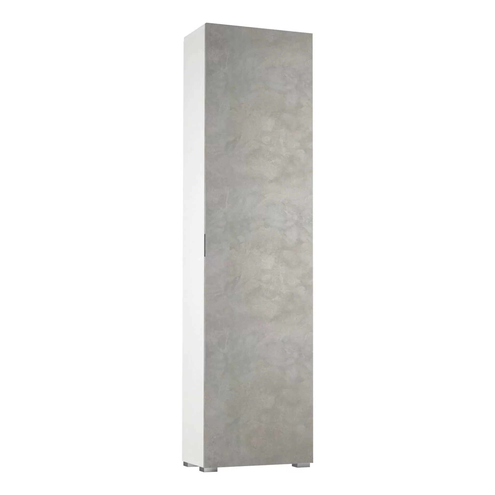Dmora Armadi Multiuso 1 Anta<Armadio multiuso 1 anta Abuela, 50x30h182 cm, Cemento e Bianco