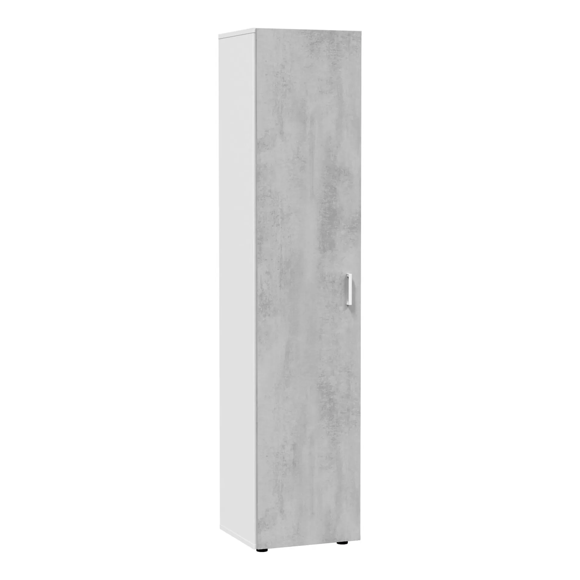 Dmora Armadi Multiuso 1 Anta<Armadio multiuso 1 anta Avlis, 41x37h182 cm, Cemento e Bianco