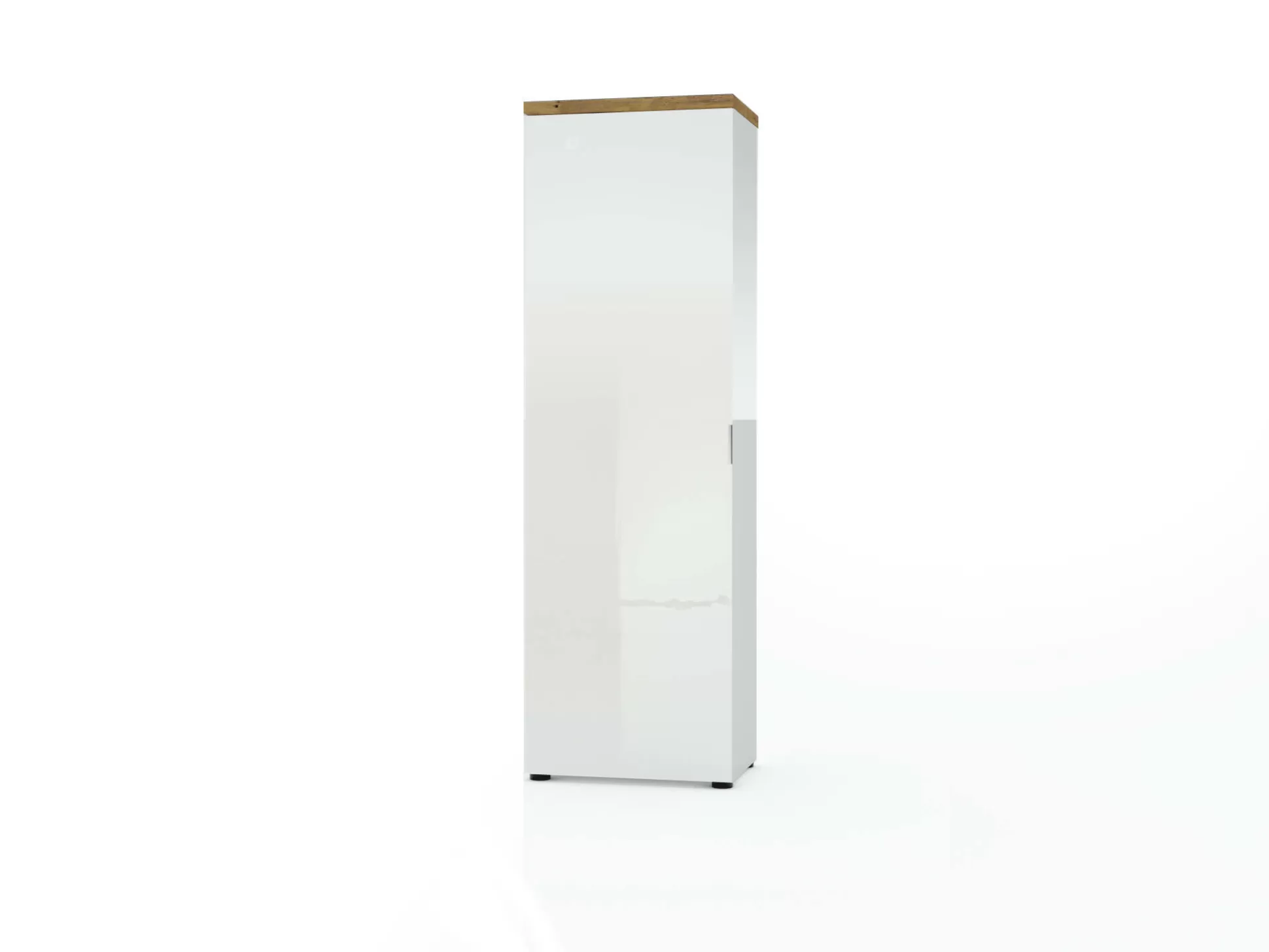 Dmora Armadi Multiuso 1 Anta<Armadio multiuso 1 anta Dcun, 60x40h190 cm, Bianco lucido e Rovere