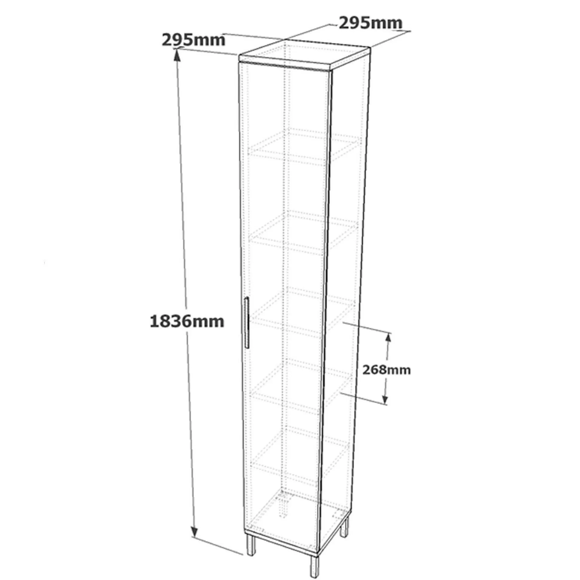 Dmora Armadi Multiuso 1 Anta<Armadio multiuso 1 anta Eusebe, 30x30 h184 cm, Marrone e Antracite