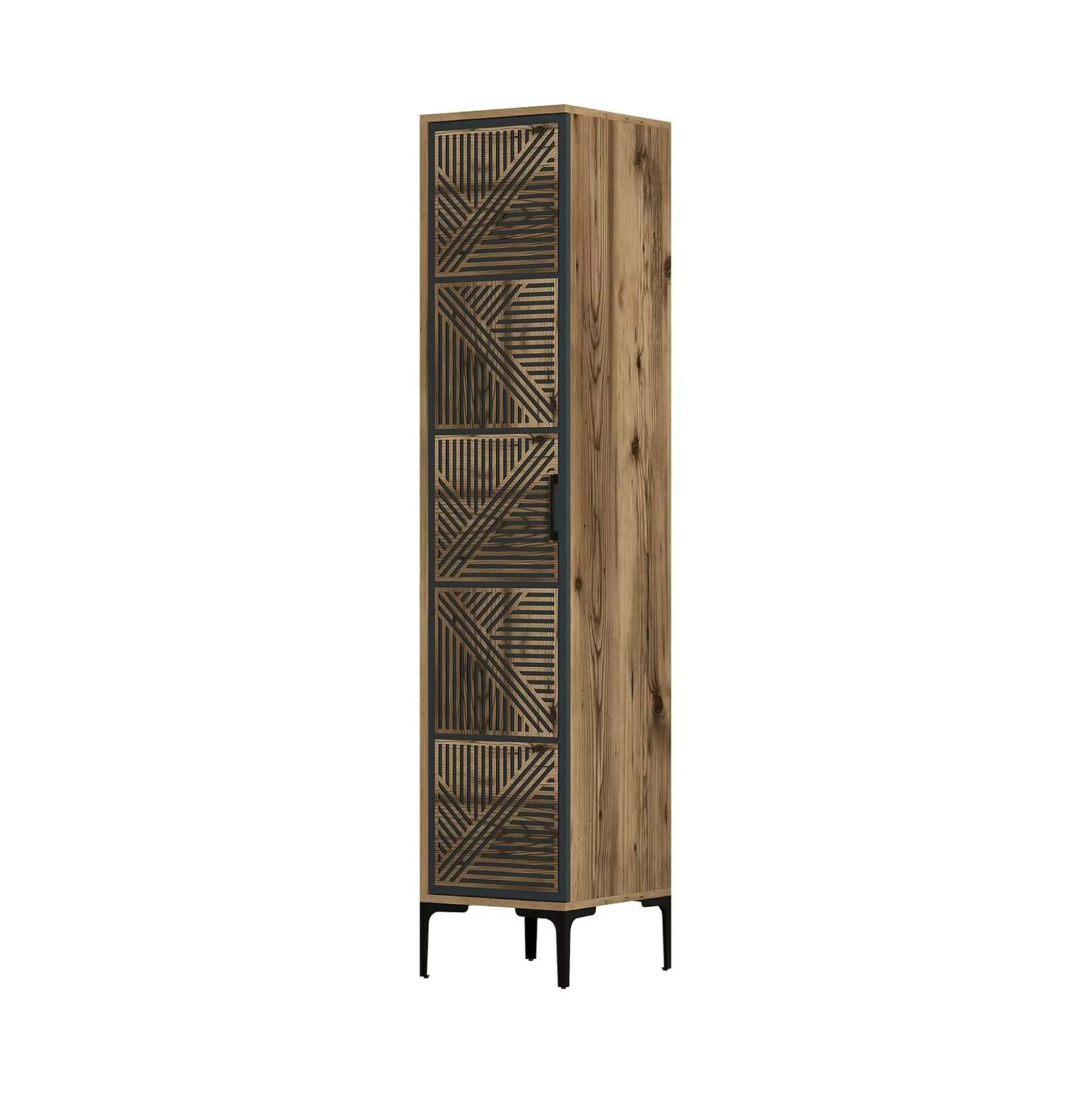 Dmora Armadi Multiuso 1 Anta<Armadio multiuso 1 anta Giusta, 48x40h201 cm, Noce e Antracite