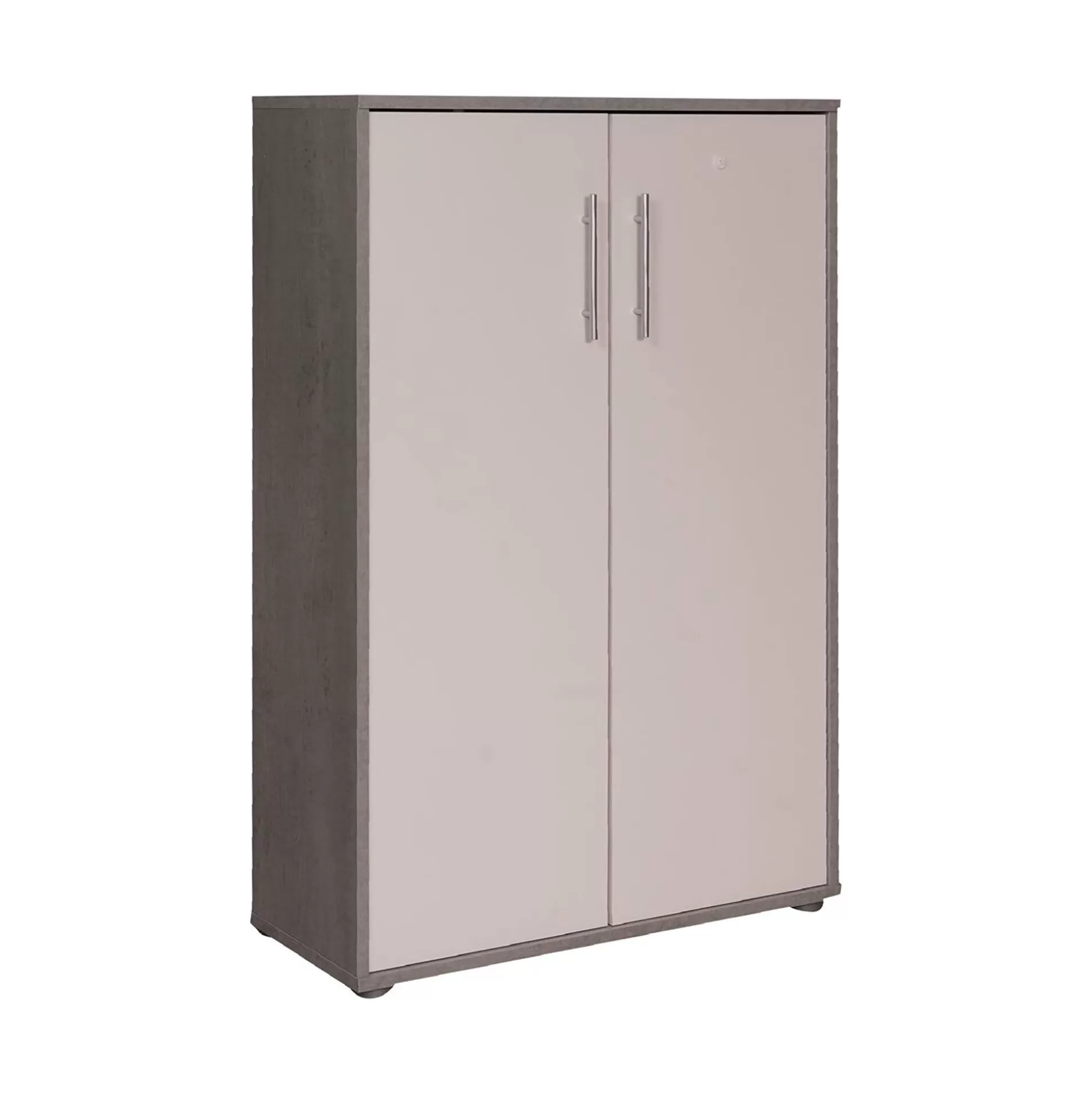 Dmora Armadi Multiuso 2 Ante<Armadio multiuso 2 ante Angie, 79x34h118 cm, Cemento e Bianco