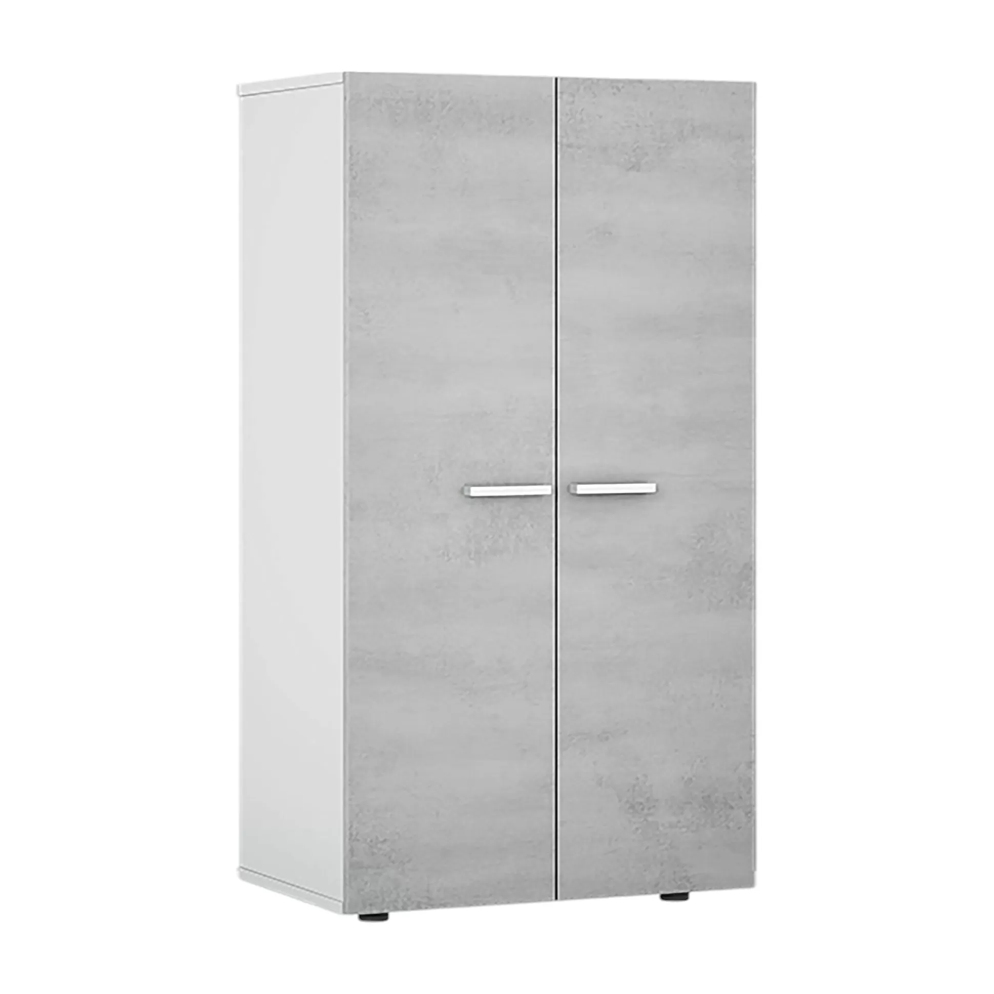 Dmora Armadi Multiuso 2 Ante<Armadio multiuso 2 ante Arful, 55x36h103 cm, Bianco e Cemento