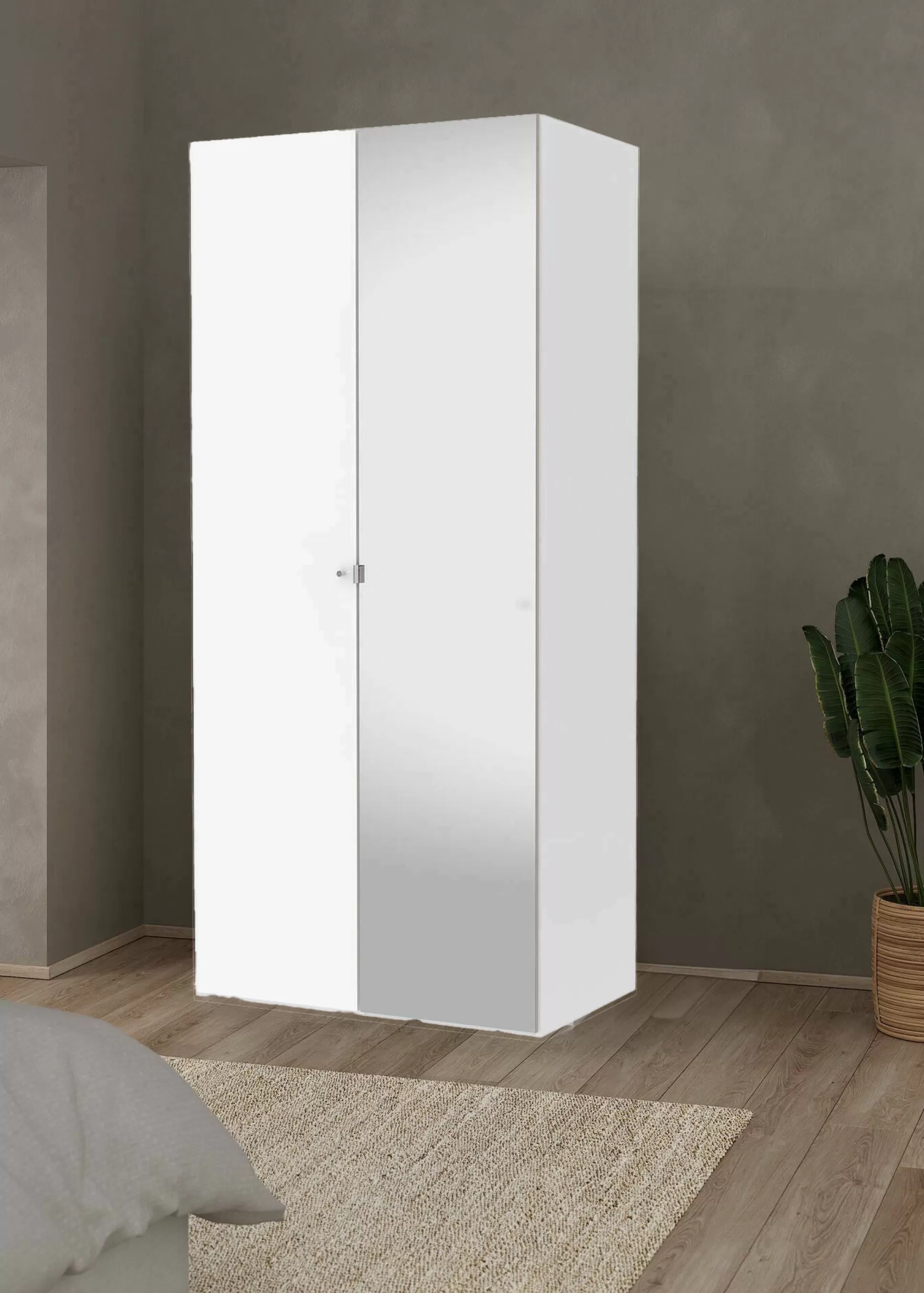 Dmora Armadi Multiuso 2 Ante<Armadio multiuso 2 ante Bagnaria, 99x60 h219 cm, Bianco