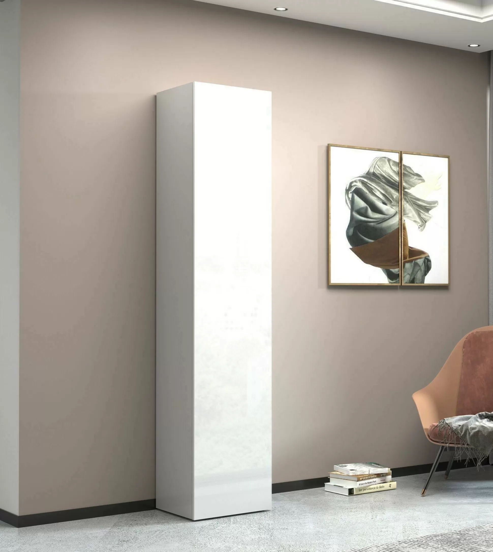 Dmora Armadi Multiuso 2 Ante<Armadio multiuso 2 ante Bassiano, 45x35h190 cm,