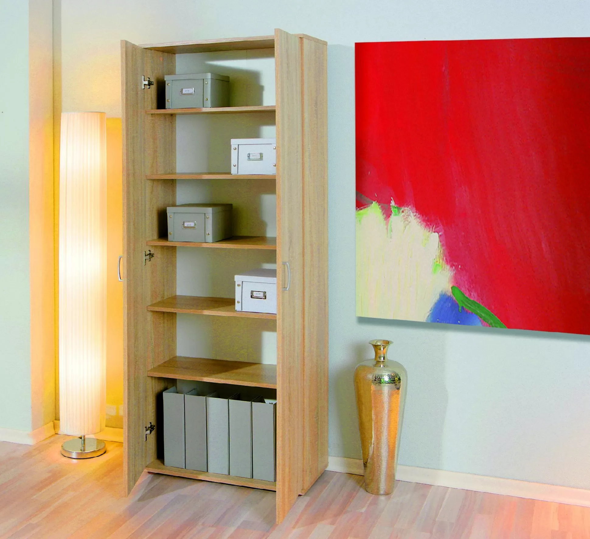 Dmora Armadi Multiuso 2 Ante<Armadio multiuso 2 ante Berlin, Mobile multifunzionale, Mobiletto scarpiera, Guardaroba porta scarpe, 70x34 h189 cm,
