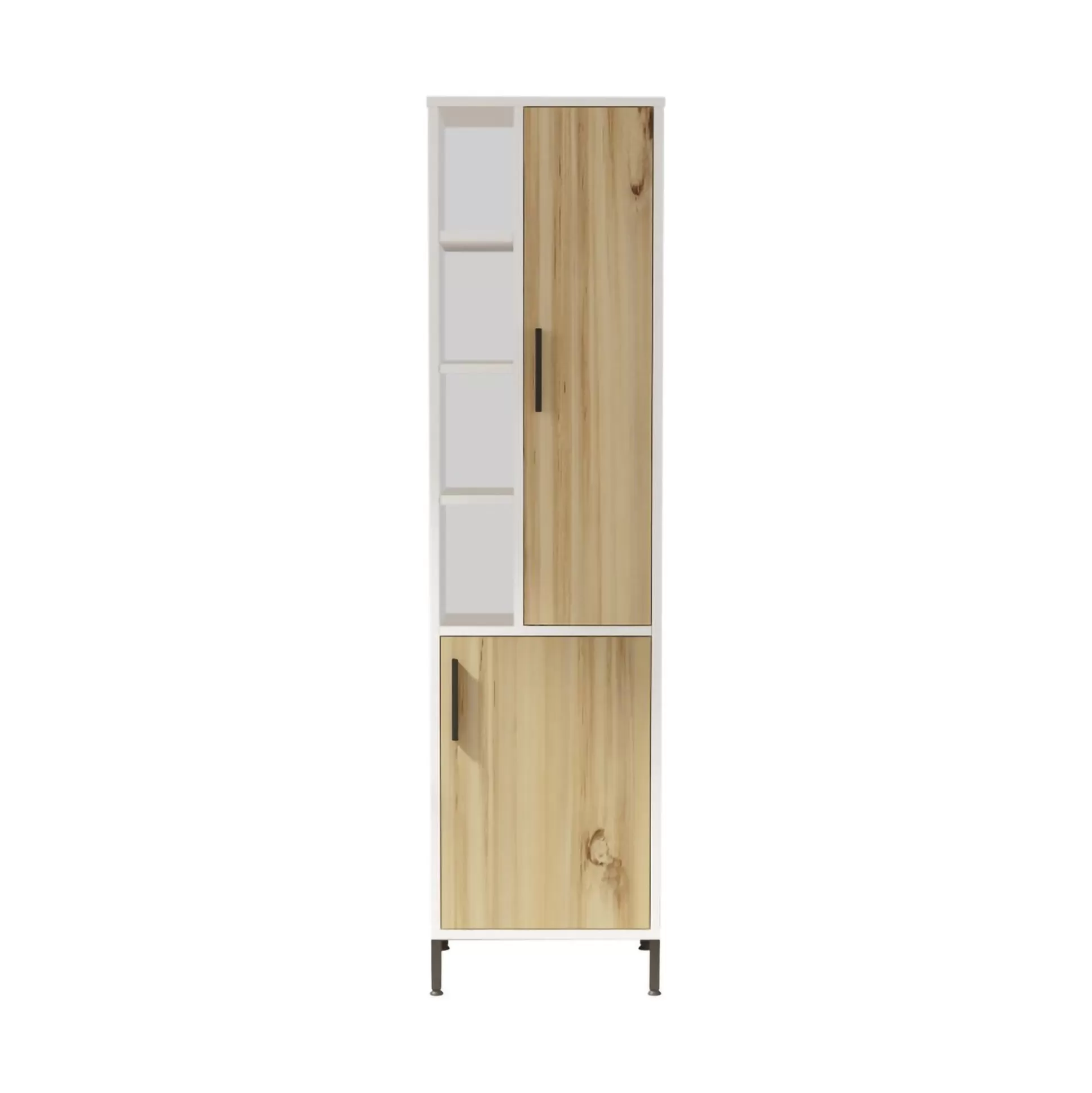 Dmora Armadi Multiuso 2 Ante<Armadio multiuso 2 ante Jongdari, 45x36 h174 cm, Noce e Bianco