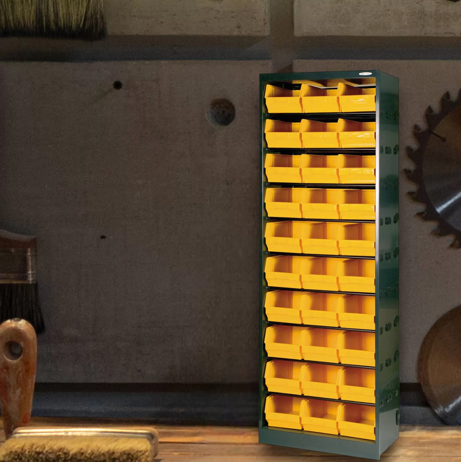 Dmora Altri Armadi Multiuso<Armadio multiuso Dandreoll, Nero e Giallo, 66x37h190 cm