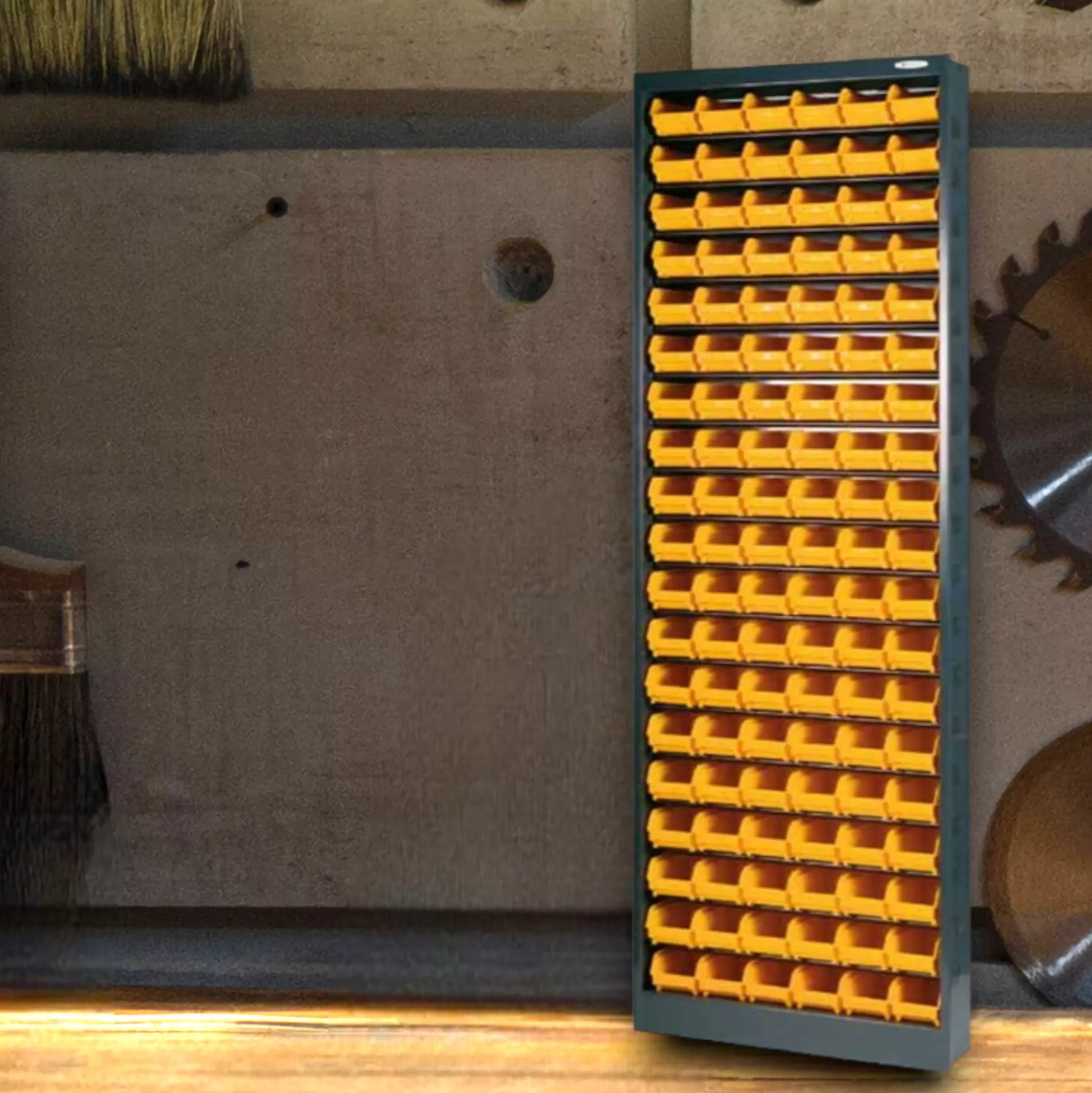 Dmora Altri Armadi Multiuso<Armadio multiuso Dandreoll, Nero e Giallo, 68x21h190 cm
