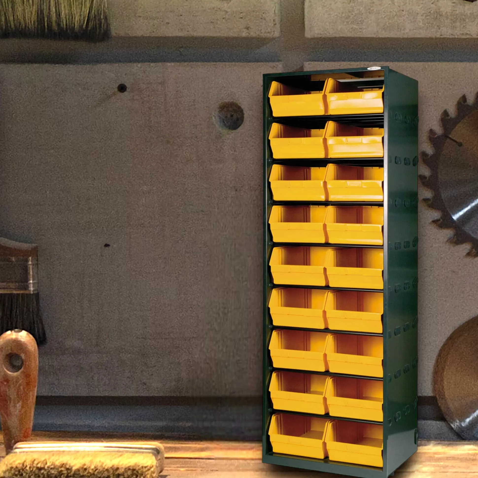 Dmora Altri Armadi Multiuso<Armadio multiuso Dandreoll, Nero e Giallo, 66x49h190 cm