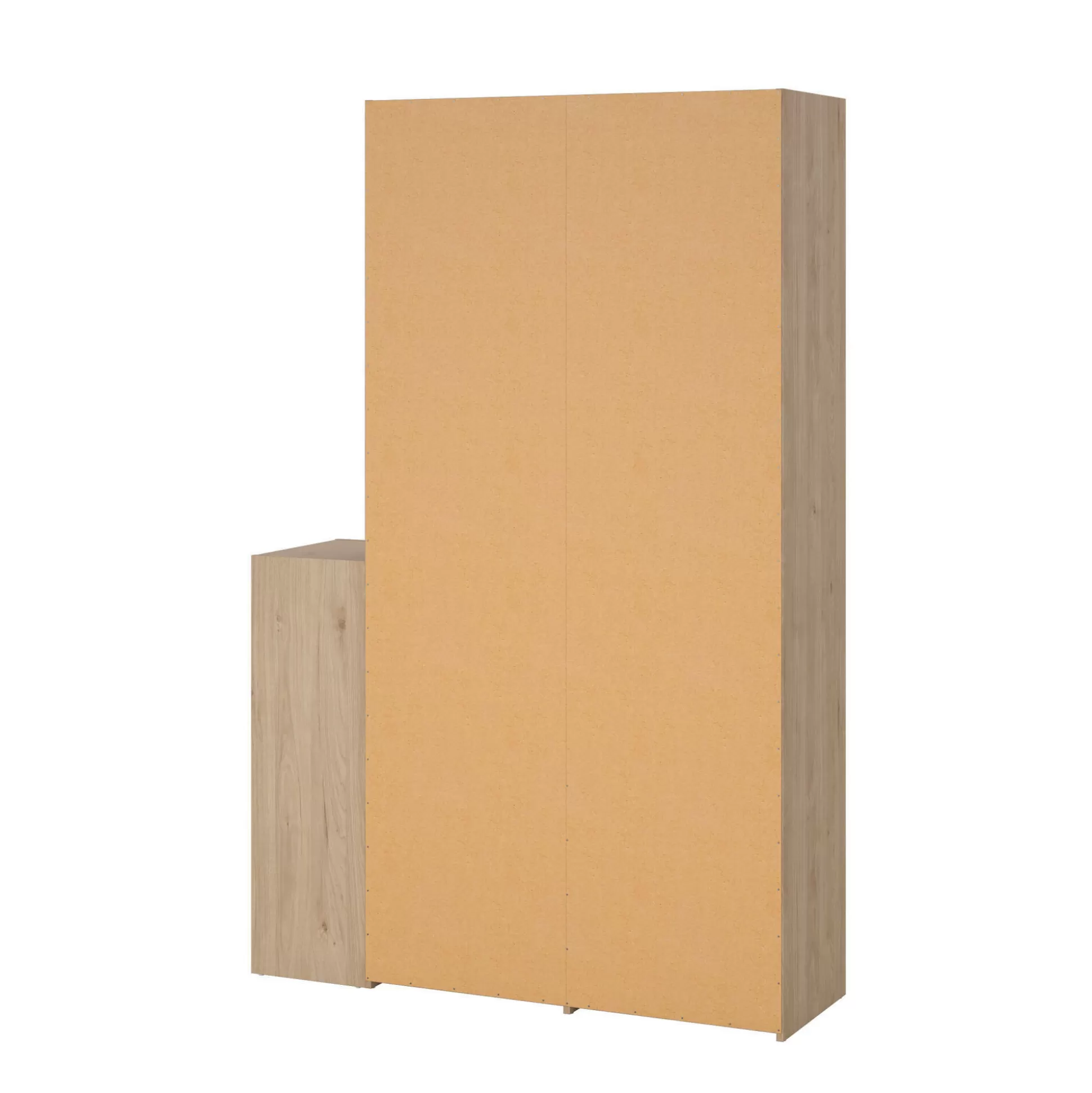 Dmora Altri Armadi Multiuso<Armadio multiuso grande Amaranto, 40x128 h198 cm, Rovere e Bianco