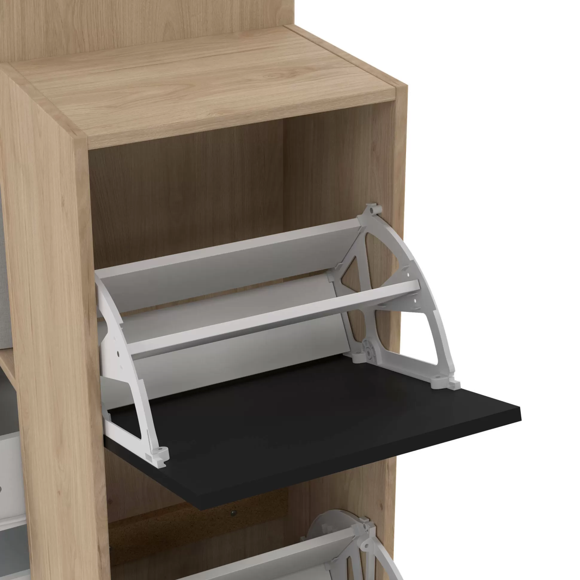 Dmora Altri Armadi Multiuso<Armadio multiuso grande Drein, 40x128 h198 cm, Rovere e Nero