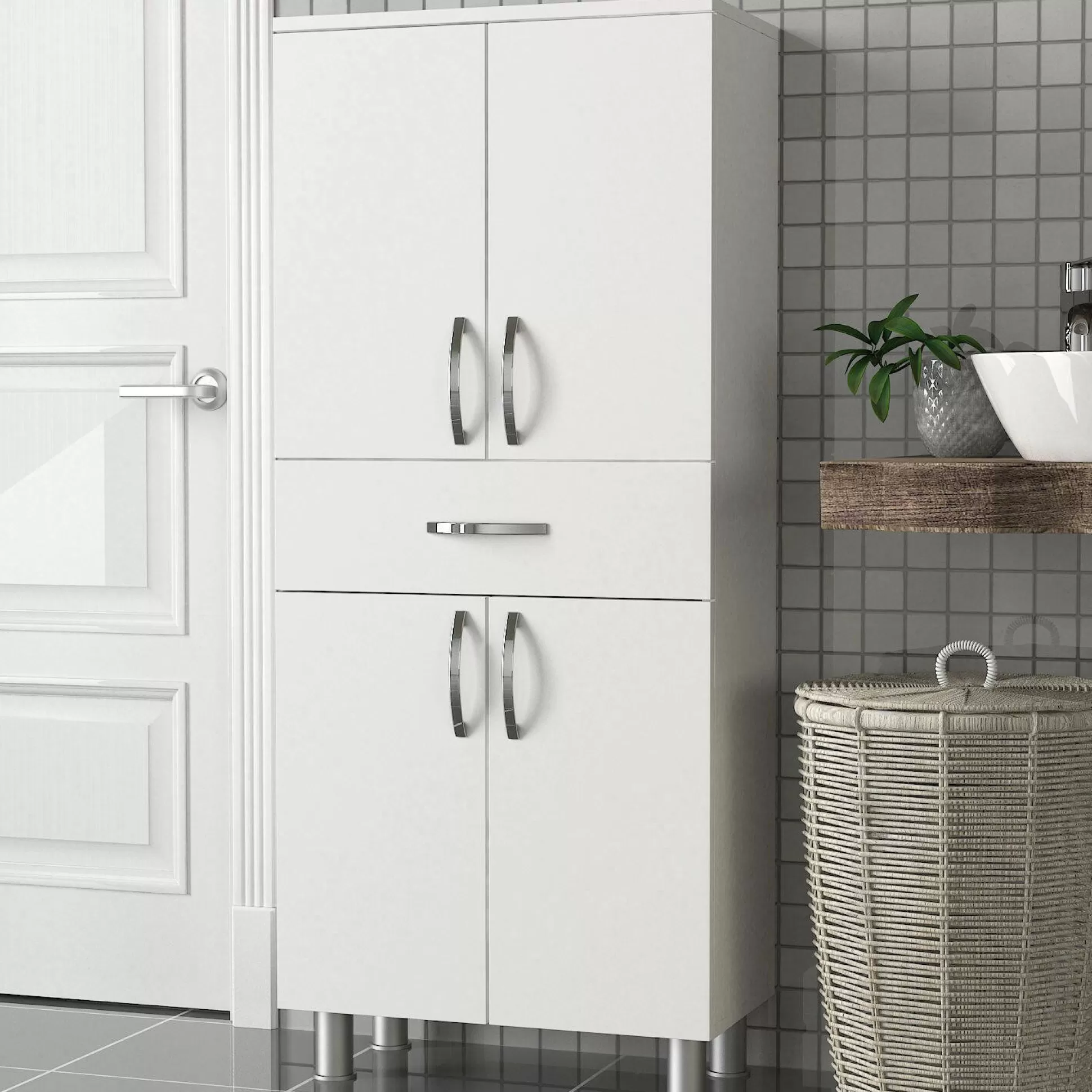 Dmora Altri Armadi Multiuso<Armadio multiuso grande Iolana, 59x32 h140 cm,