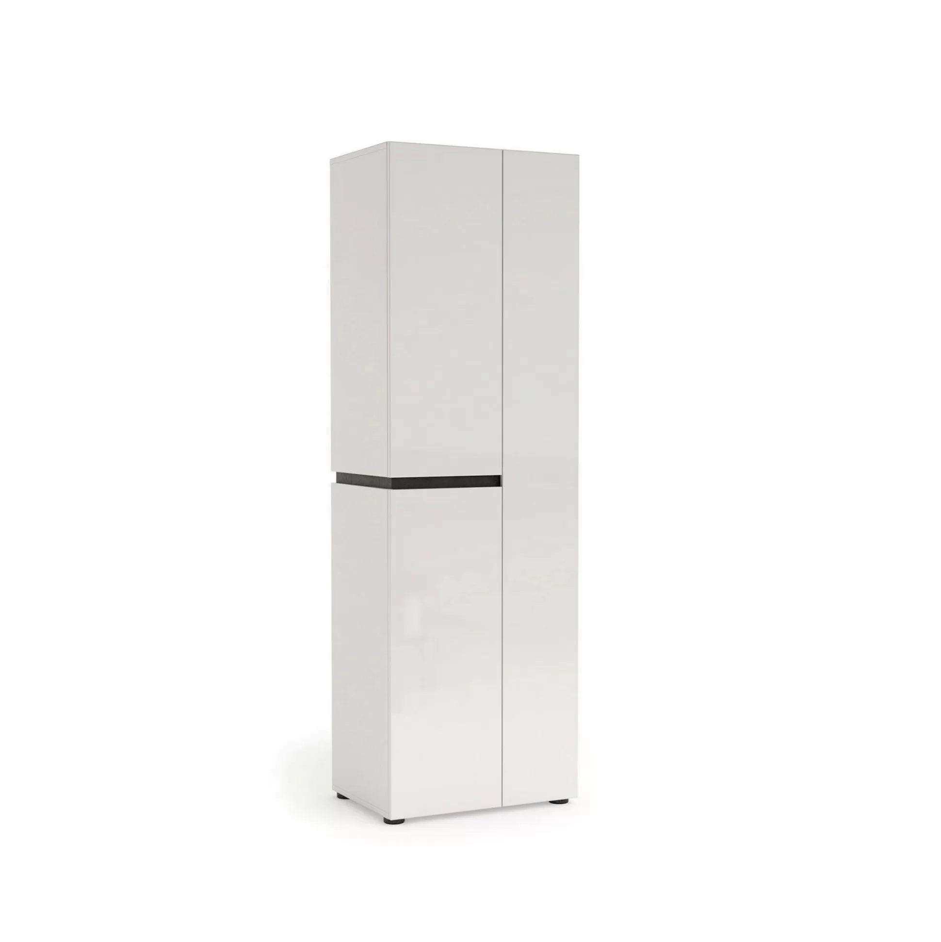 Dmora Altri Armadi Multiuso<Armadio multiuso grande Linfa, 61x45h190 cm, Bianco lucido e Antracite
