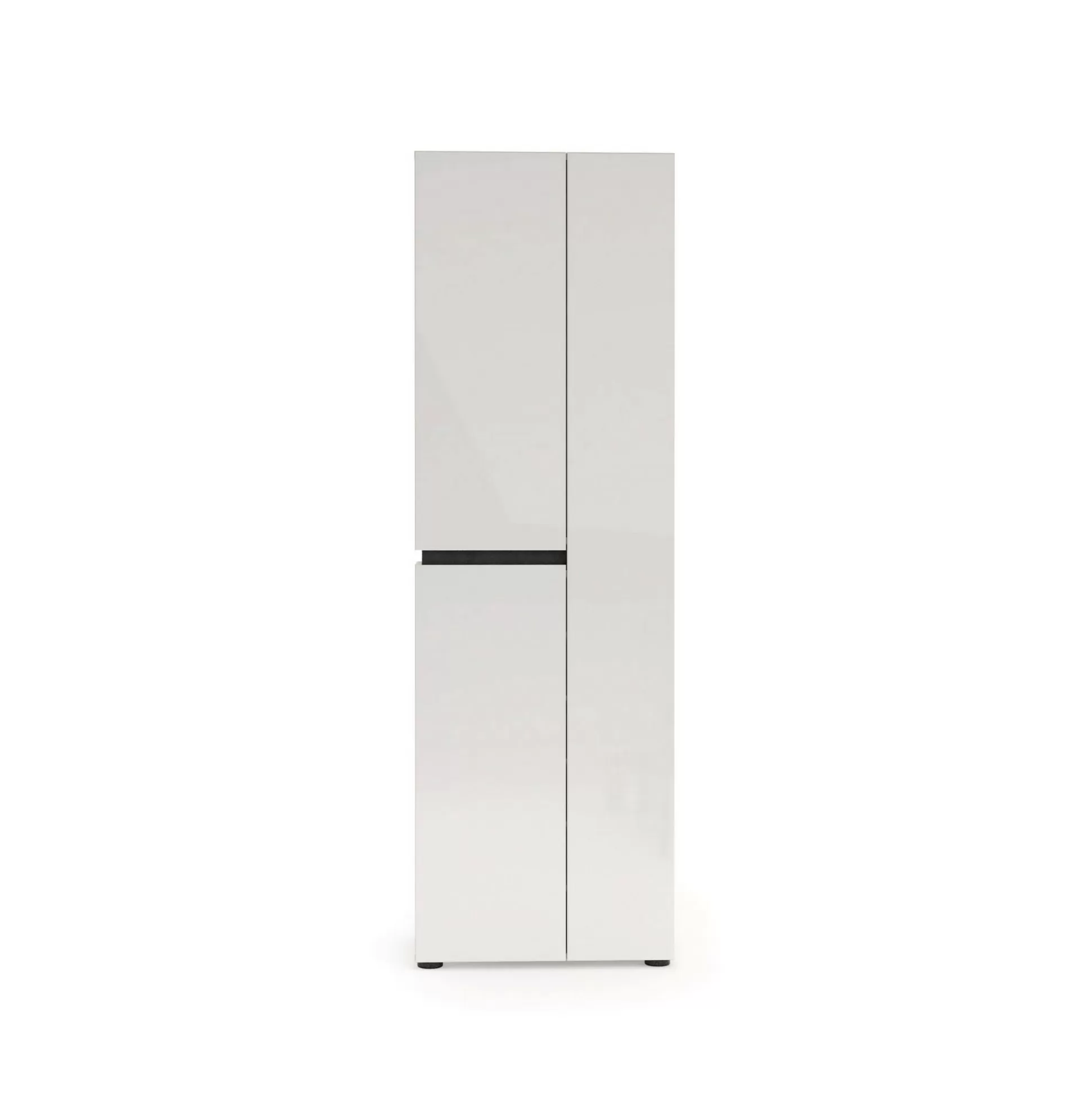 Dmora Altri Armadi Multiuso<Armadio multiuso grande Linfa, 61x45h190 cm, Bianco lucido e Antracite
