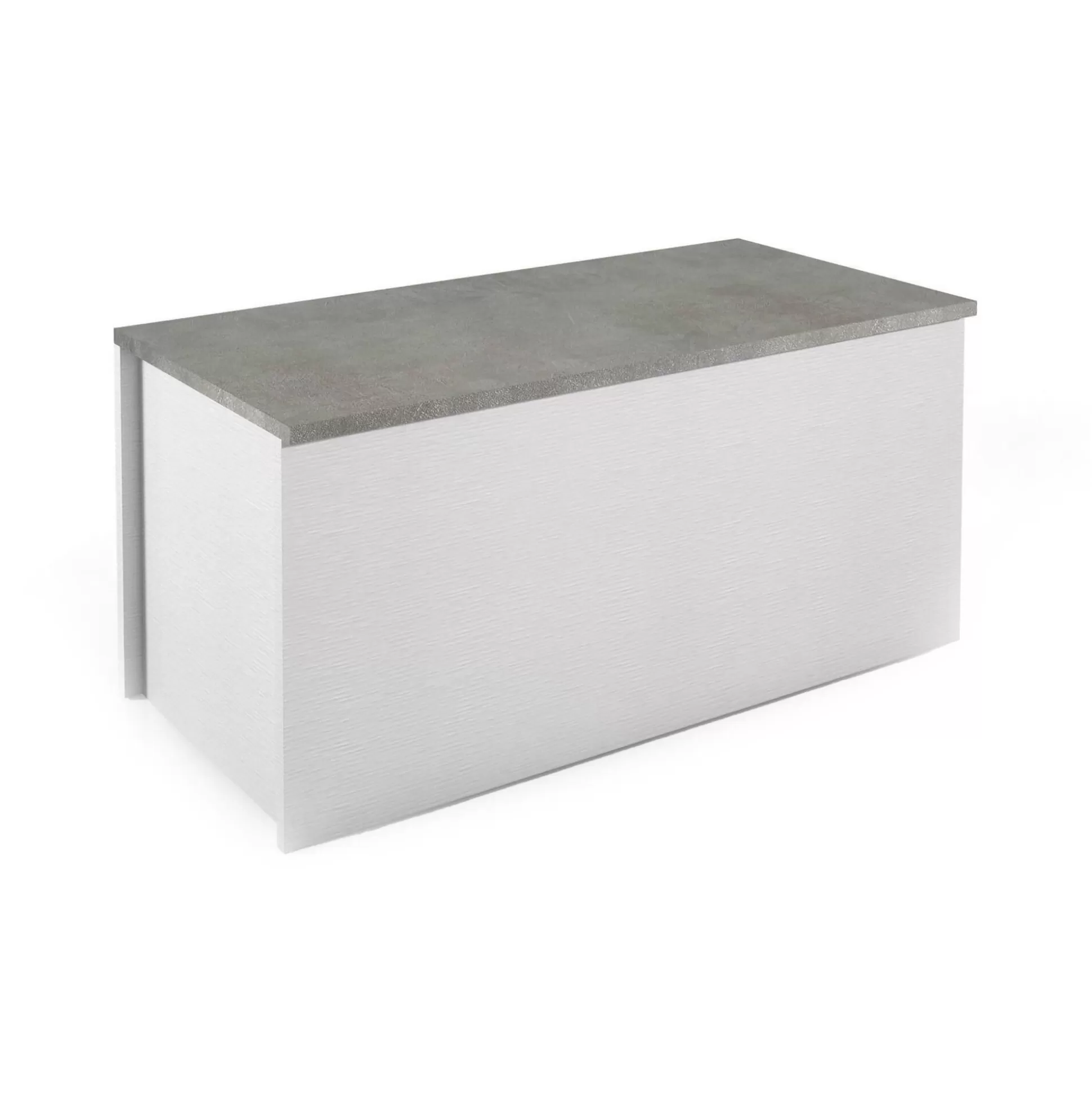 Dmora Bauli<Baule Ayusnay, 90x45h45 cm, Bianco e Cemento