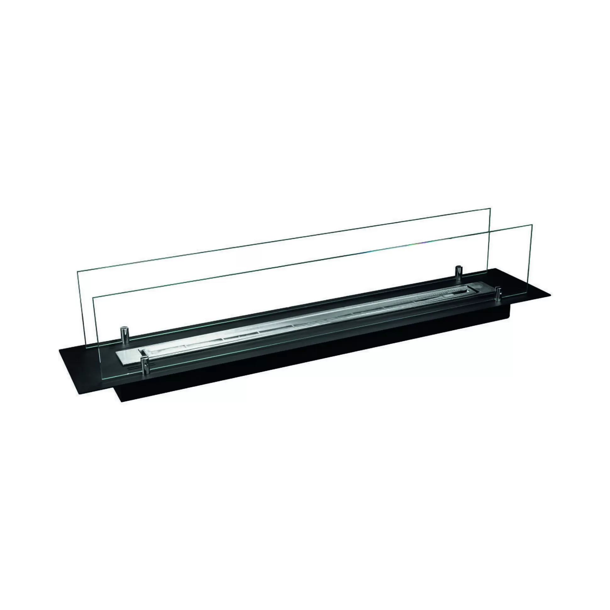 Dmora Accessori Riscaldamento<Bruciatore Affi, 99x19 h21 cm, Nero e Argento