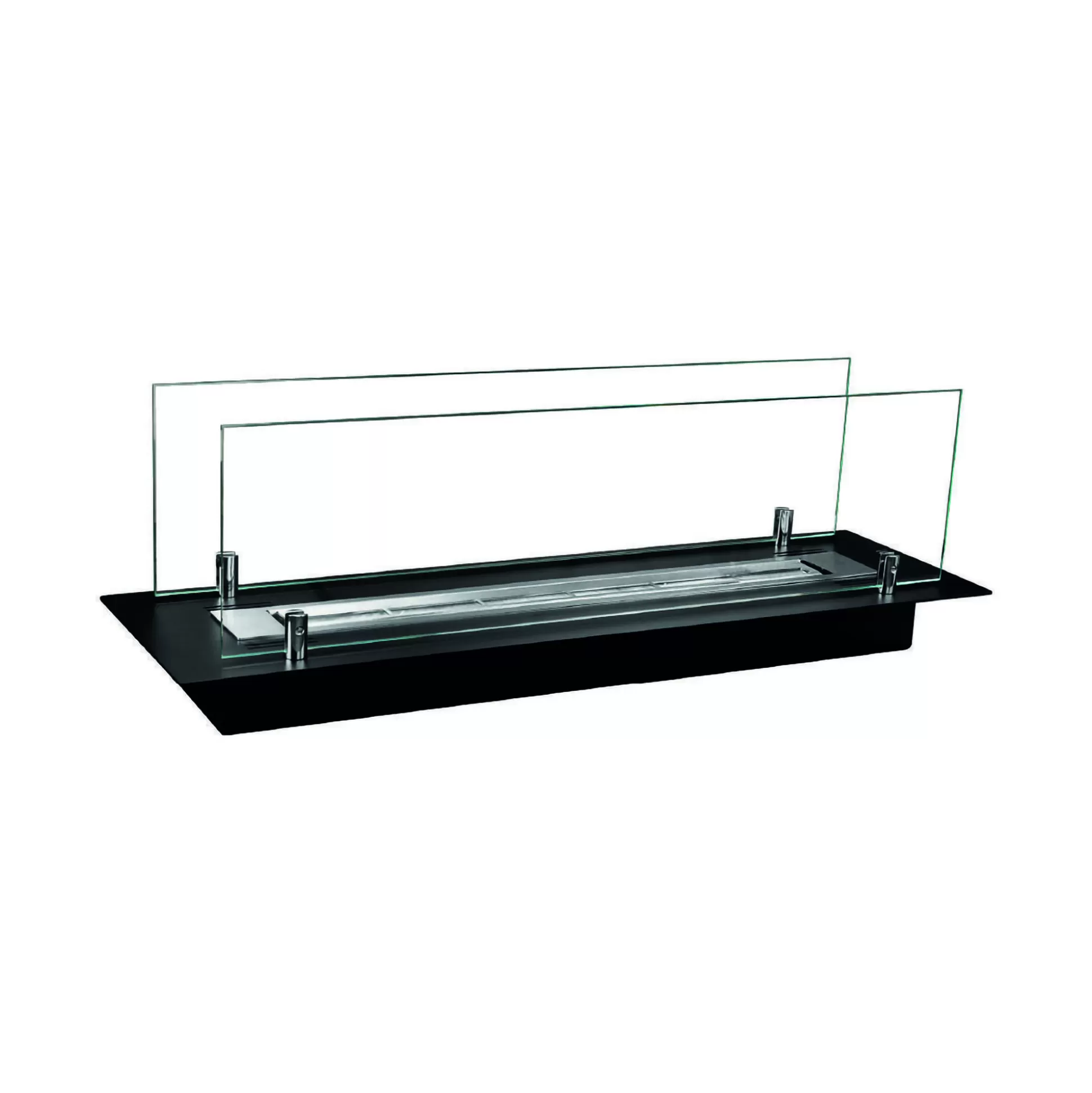 Dmora Accessori Riscaldamento<Bruciatore Affile, 65x65 h21 cm, Nero e Argento