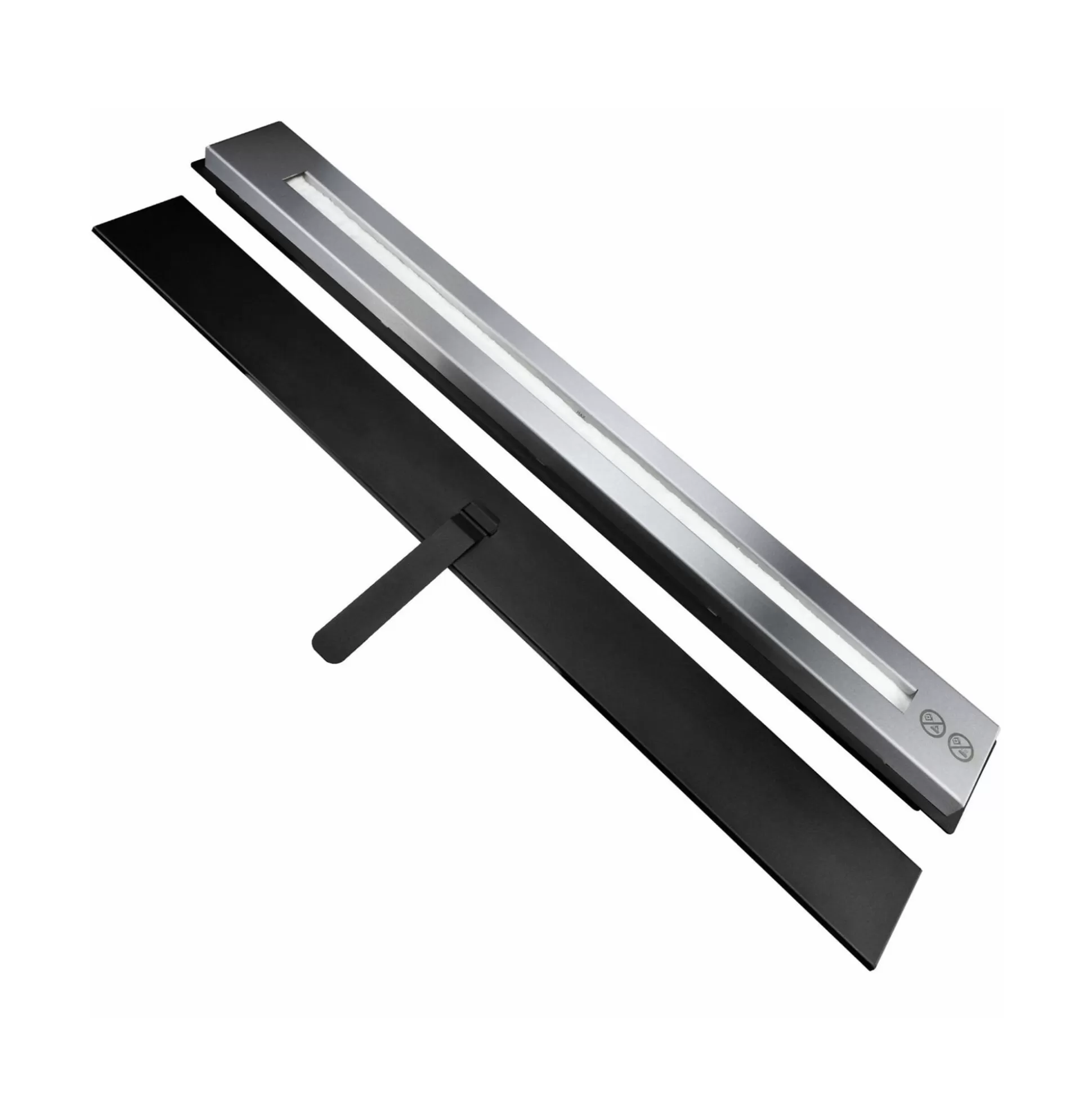 Dmora Accessori Riscaldamento<Bruciatore Airole, 11x90 h5 cm, Nero e Argento