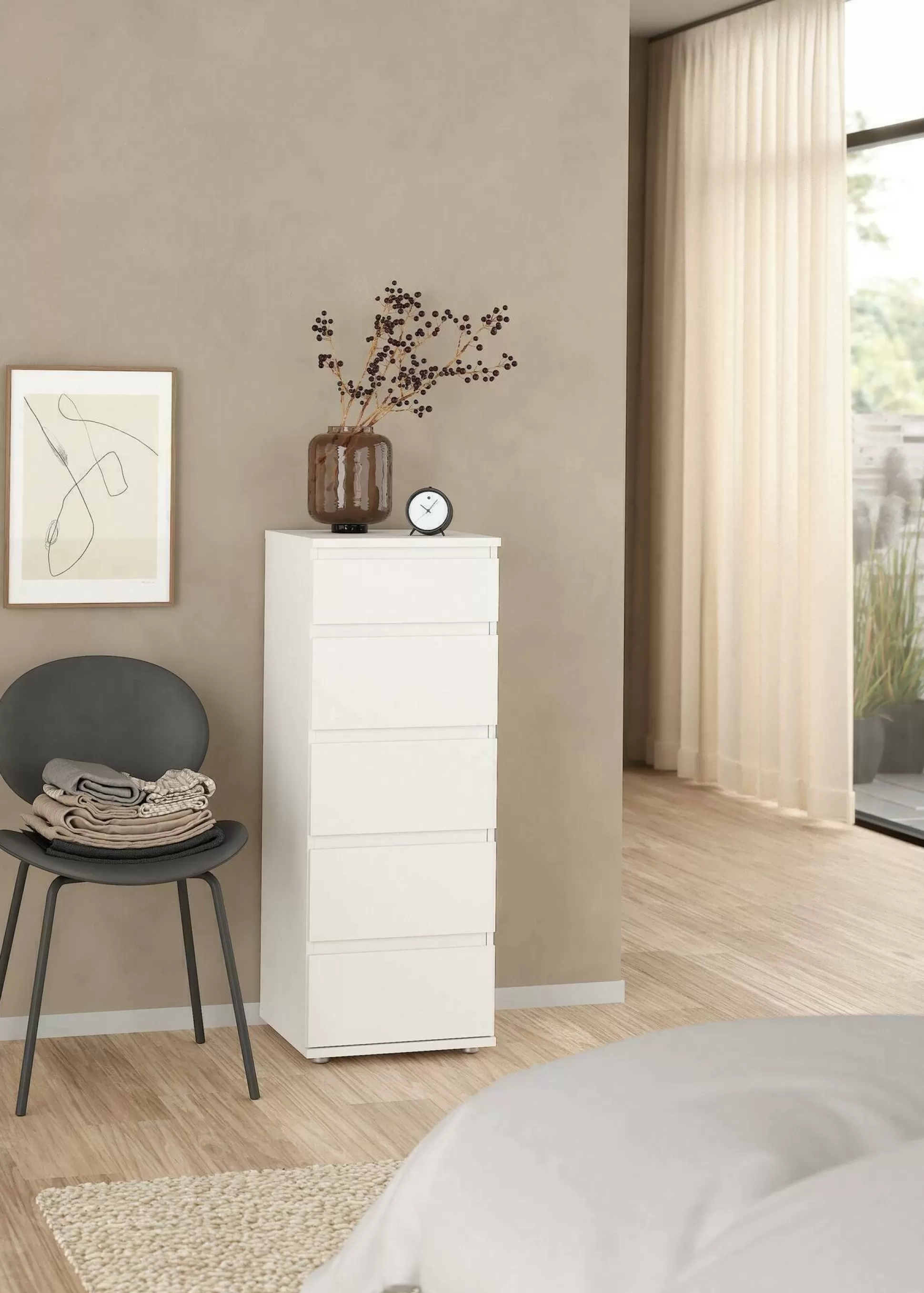 Dmora Cassettiere<Cassettiera Abelarda, 40x40 h107 cm,