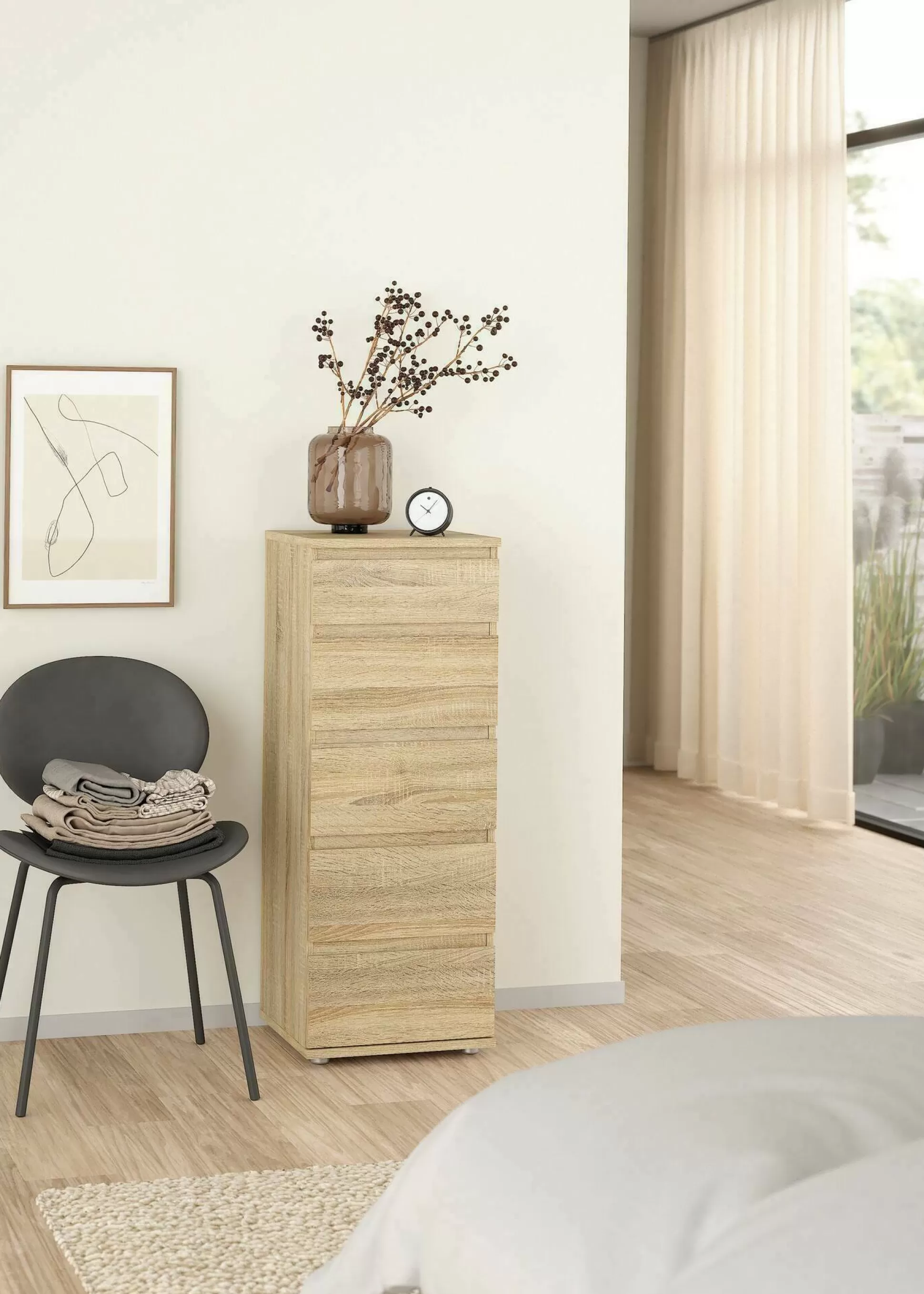 Dmora Cassettiere<Cassettiera Abelarda, 40x40 h107 cm,
