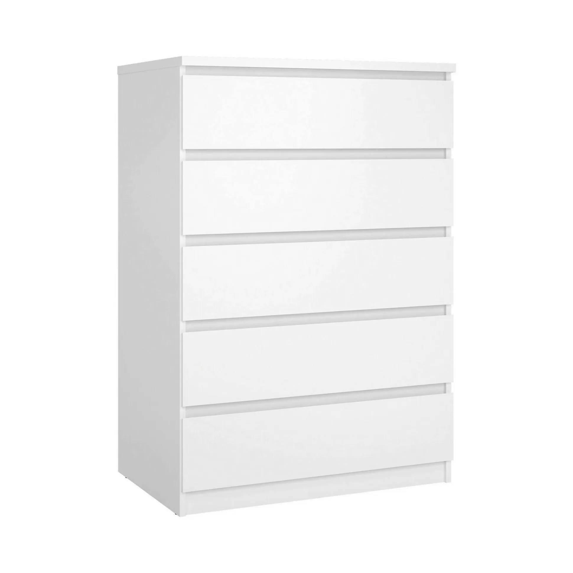 Dmora Cassettiere<Cassettiera Ansel, 77x50 h111 cm, Bianco