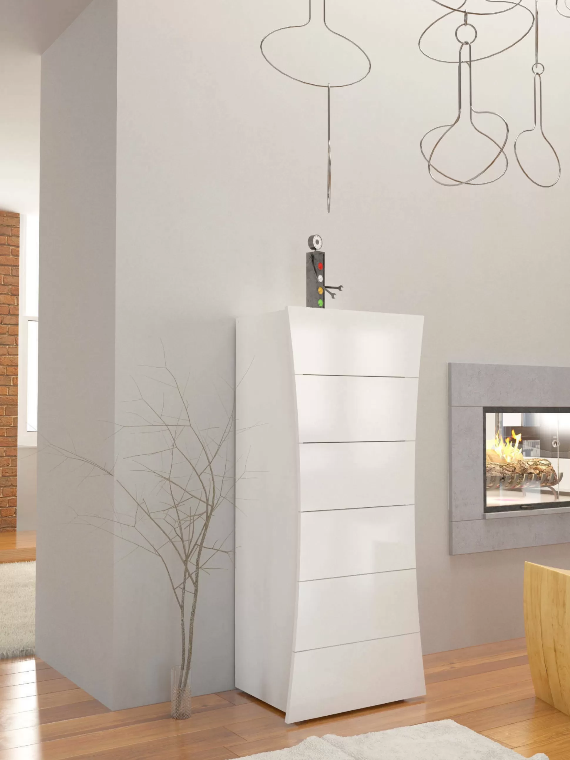 Dmora Cassettiere<Cassettiera Arignano, cm 50x40h122,