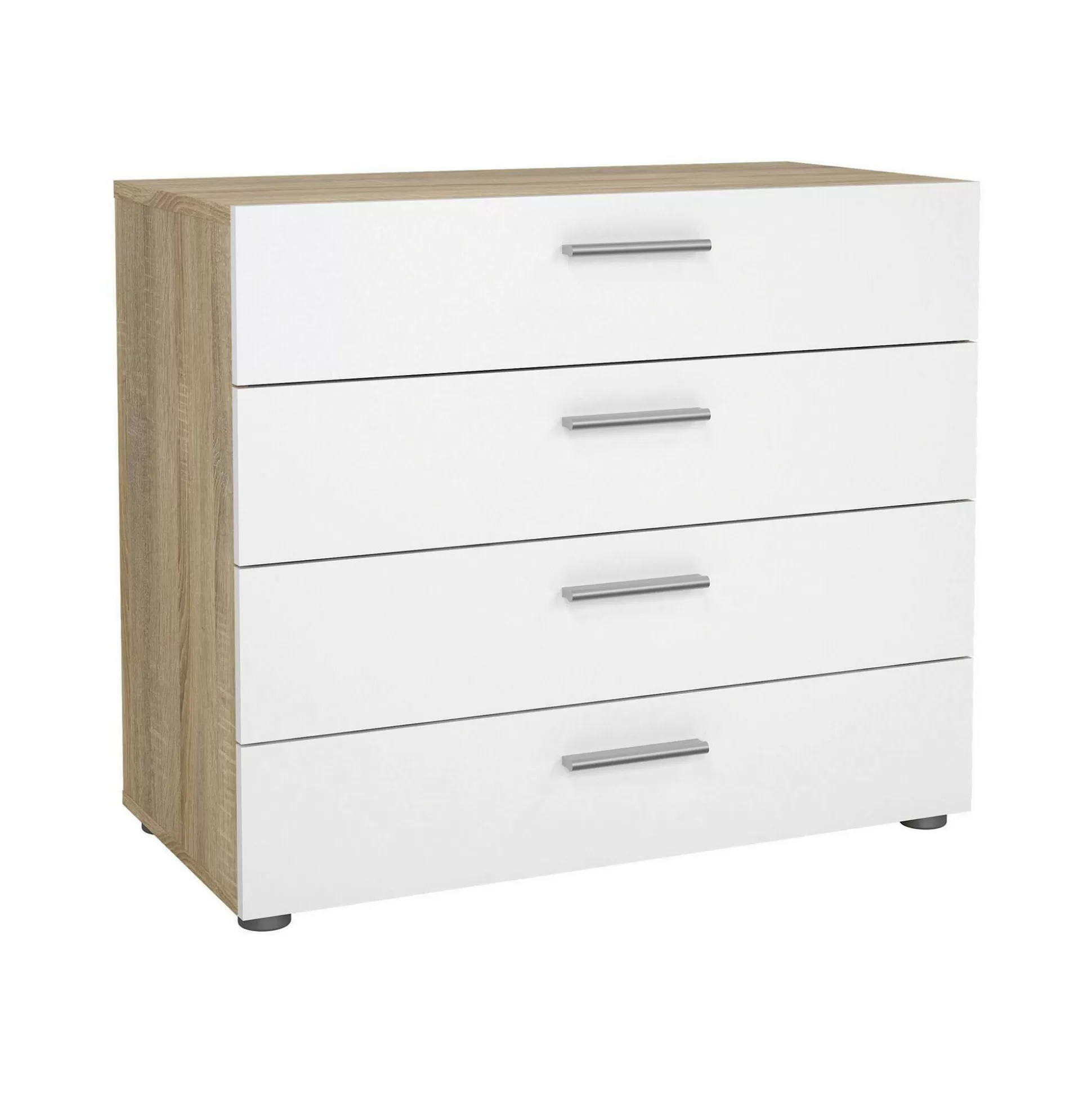 Dmora Cassettiere<Cassettiera Arwen, 70x40 h76 cm, Quercia e Bianco