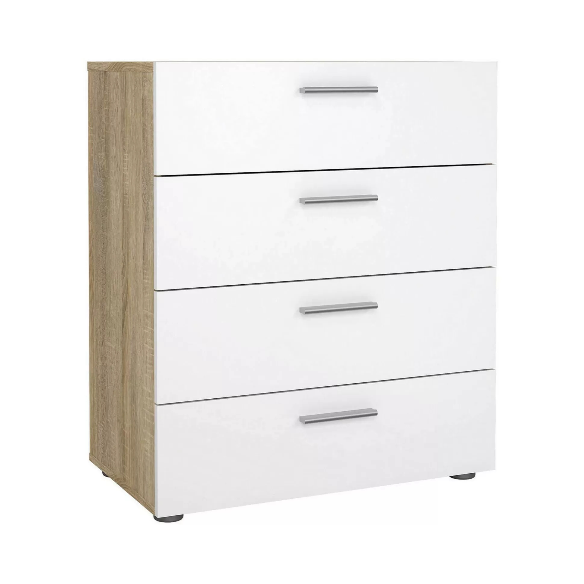 Dmora Cassettiere<Cassettiera Asam, 70x40 h82 cm, Quercia e Bianco