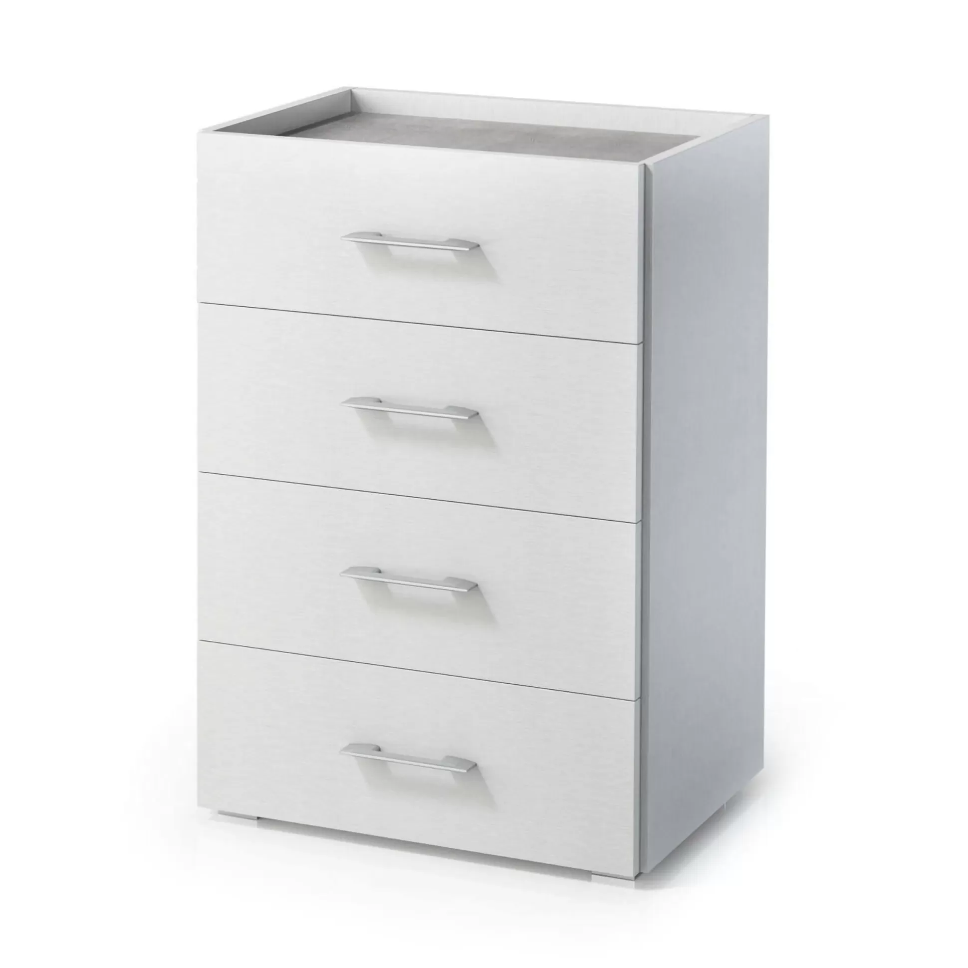 Dmora Cassettiere<Cassettiera Avim, 50x41h87 cm, Bianco e Cemento