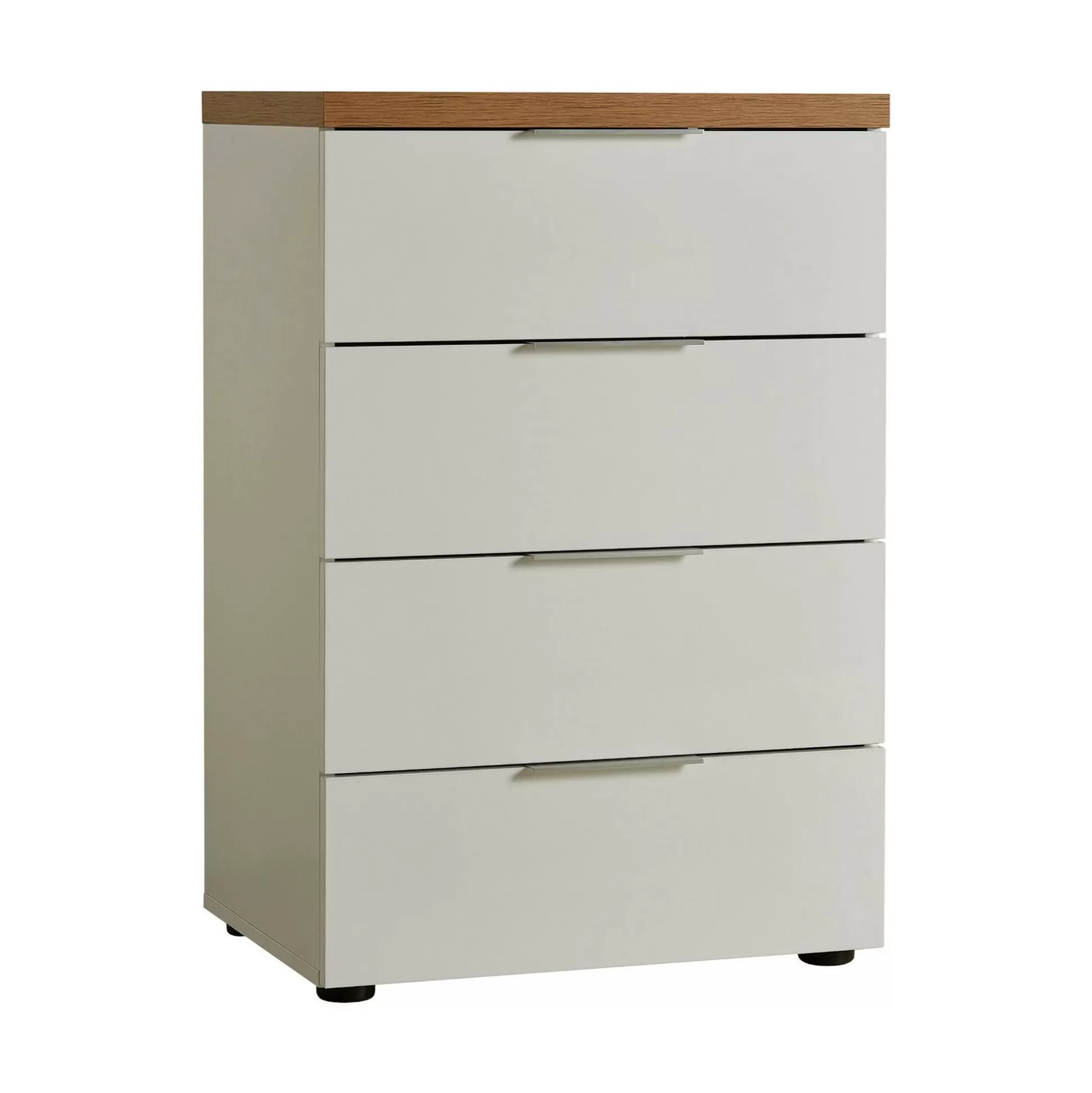 Dmora Cassettiere<Cassettiera Ddellicarr, 60x43h89 cm, Bianco lucido e Rovere