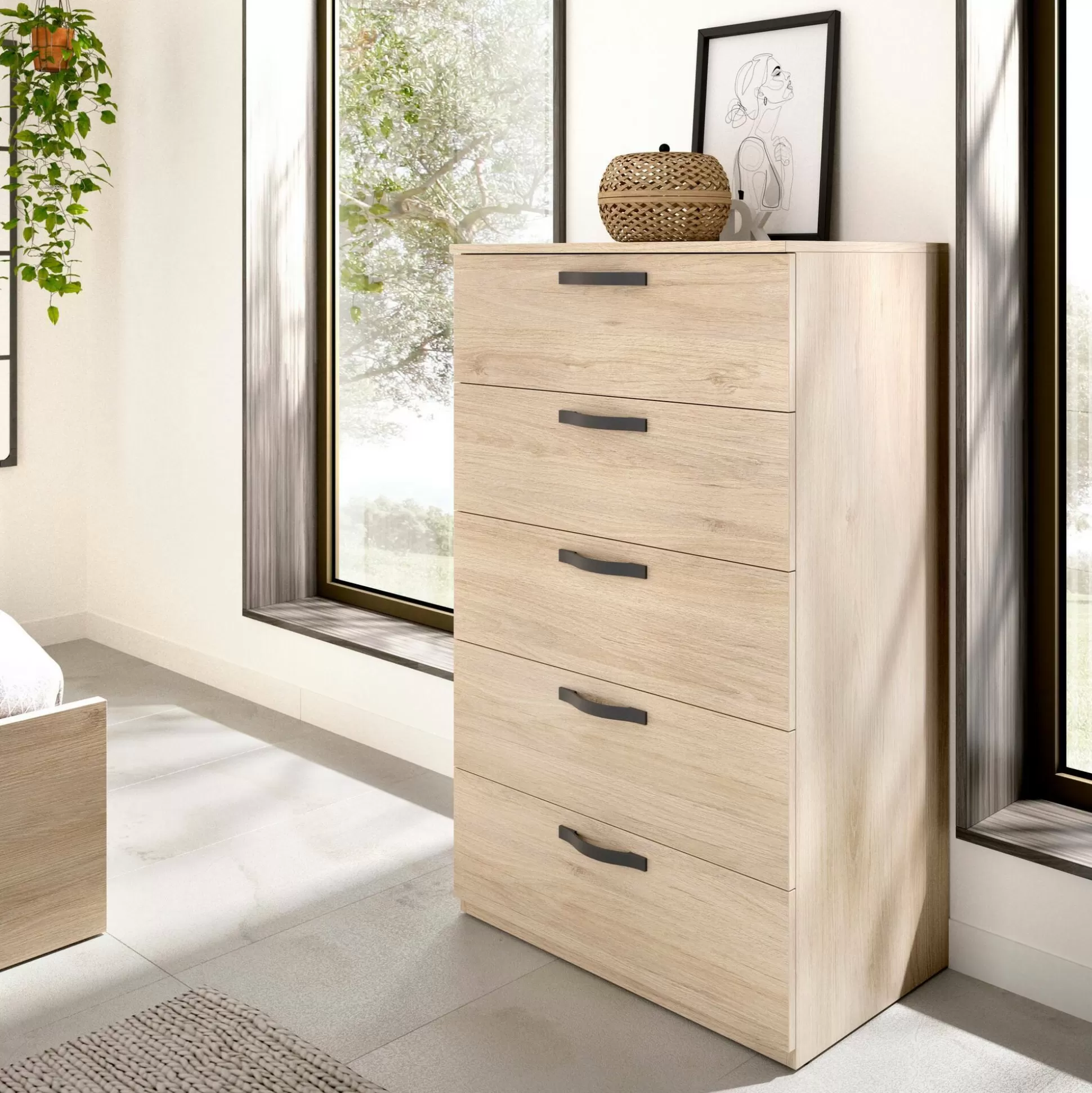 Dmora Cassettiere<Cassettiera Dgalli, 70x45h117 cm,