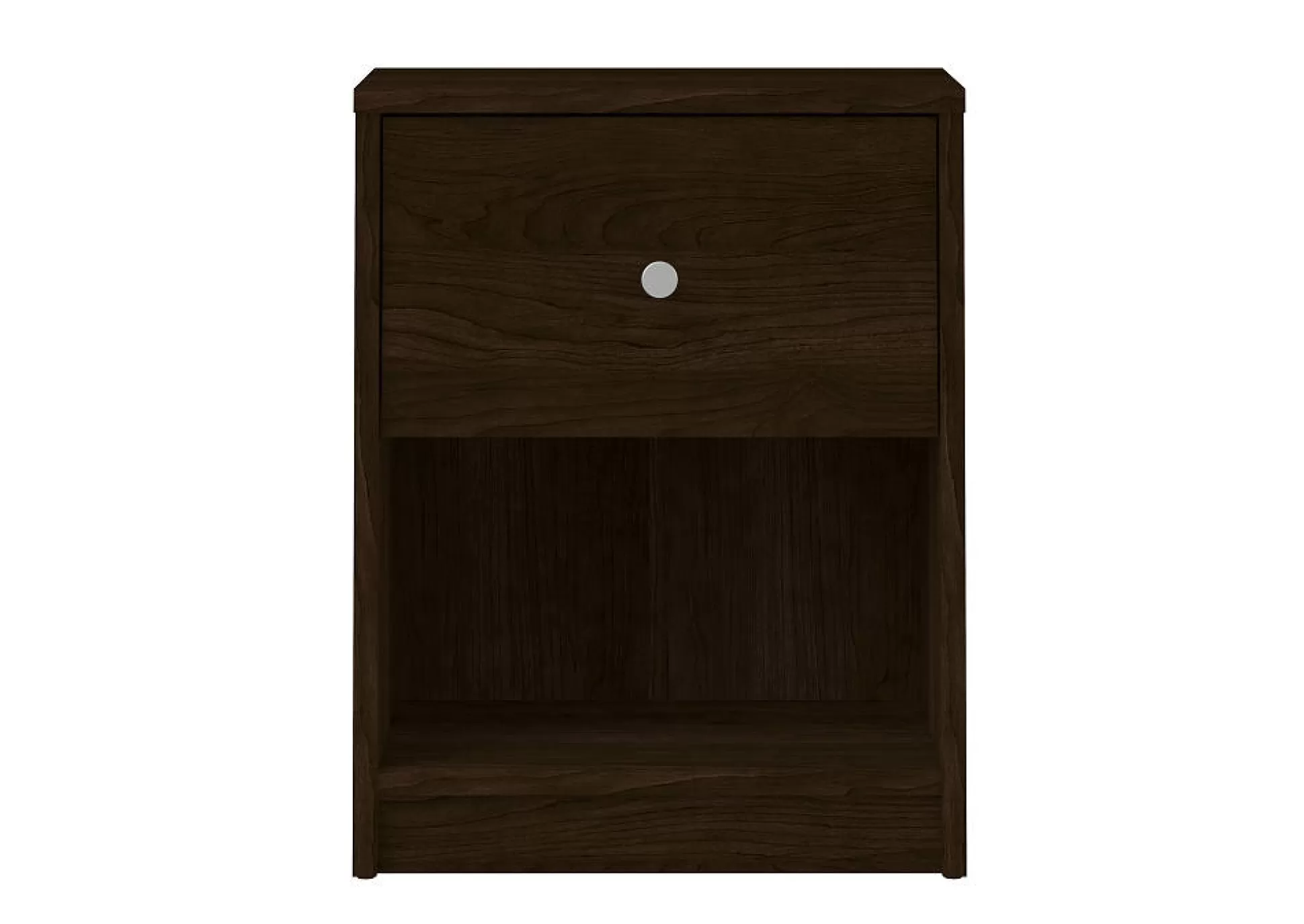 Dmora Comodini<Comodino a un cassetto, colore marrone, cm 37.9 x 48.4 x 30.1
