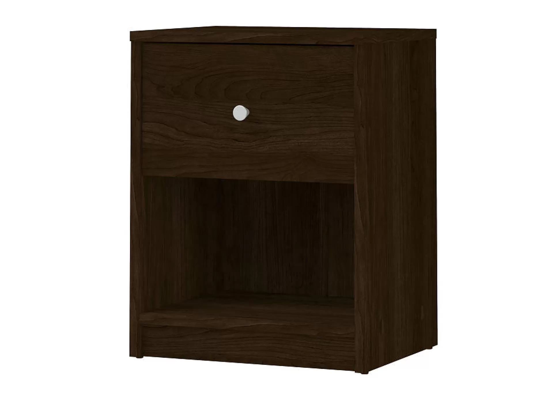 Dmora Comodini<Comodino a un cassetto, colore marrone, cm 37.9 x 48.4 x 30.1