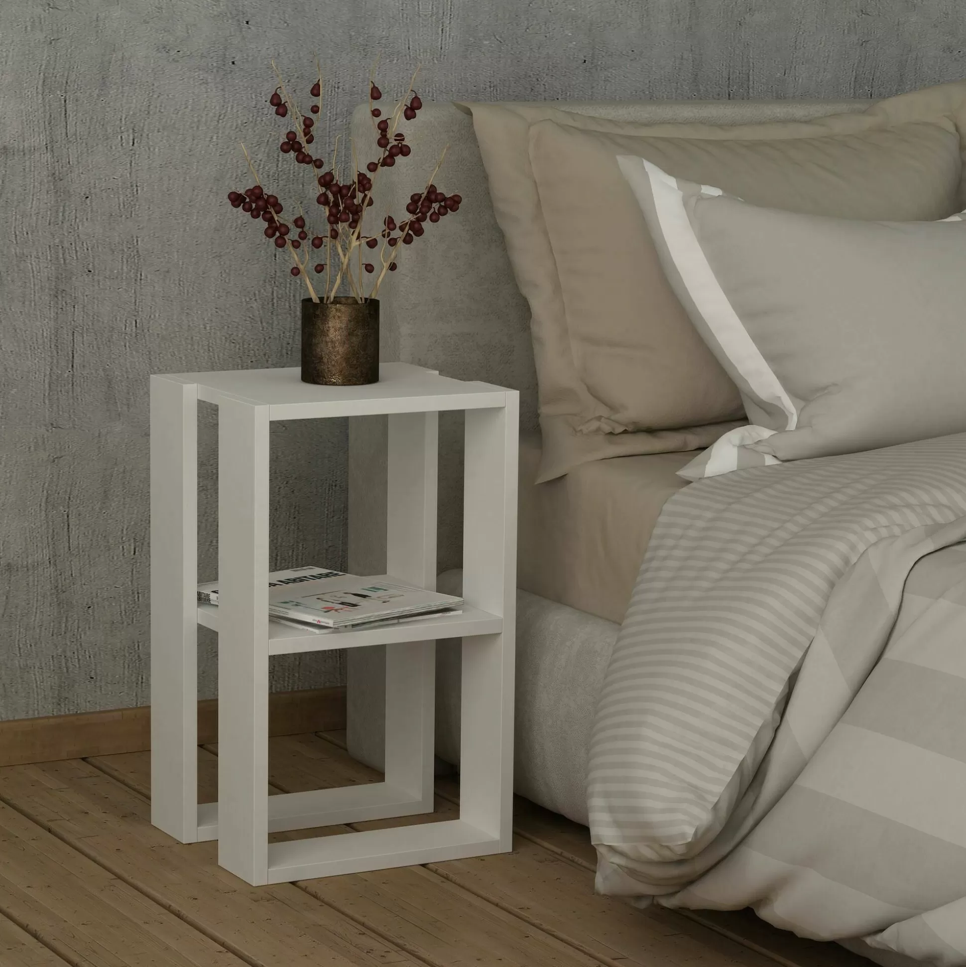 Dmora Comodini<Comodino Alfreda, 30x30h55 cm,