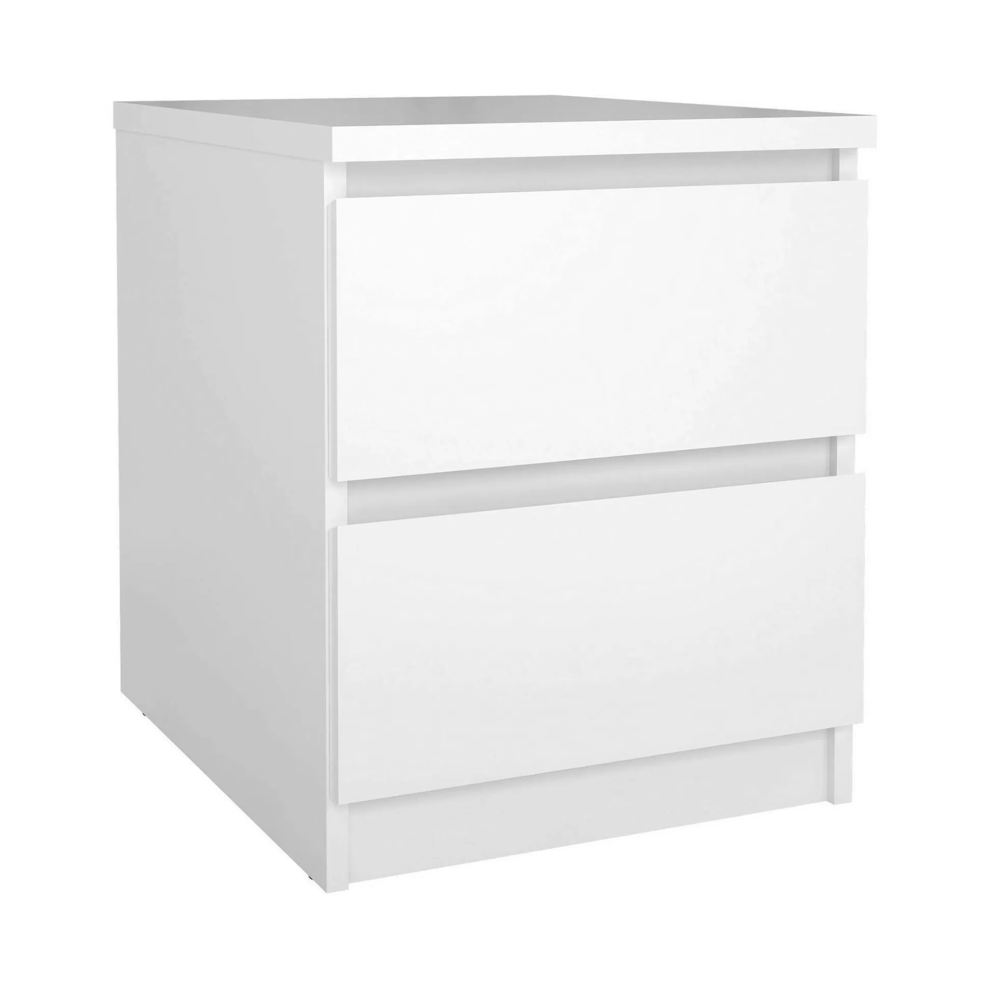 Dmora Comodini<Comodino Azar, 40x50 h50 cm, Bianco
