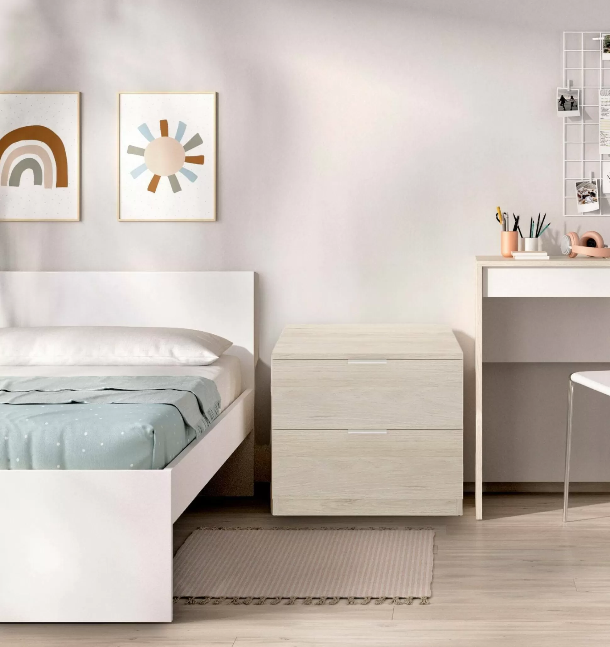 Dmora Comodini<Comodino Banyan, 50x34 h46 cm,