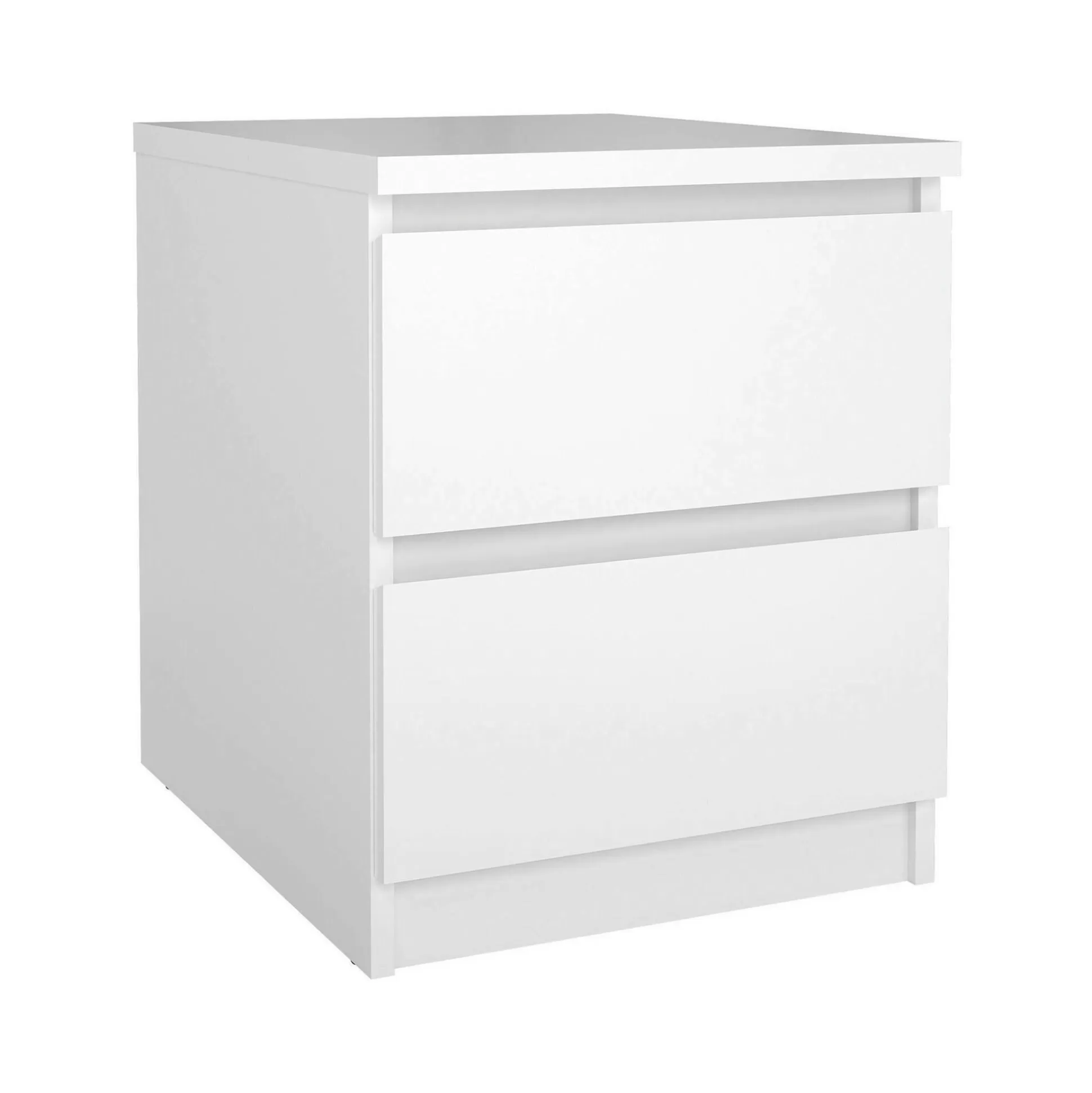 Dmora Comodini<Comodino Daiki, 50x40 h50 cm, Bianco