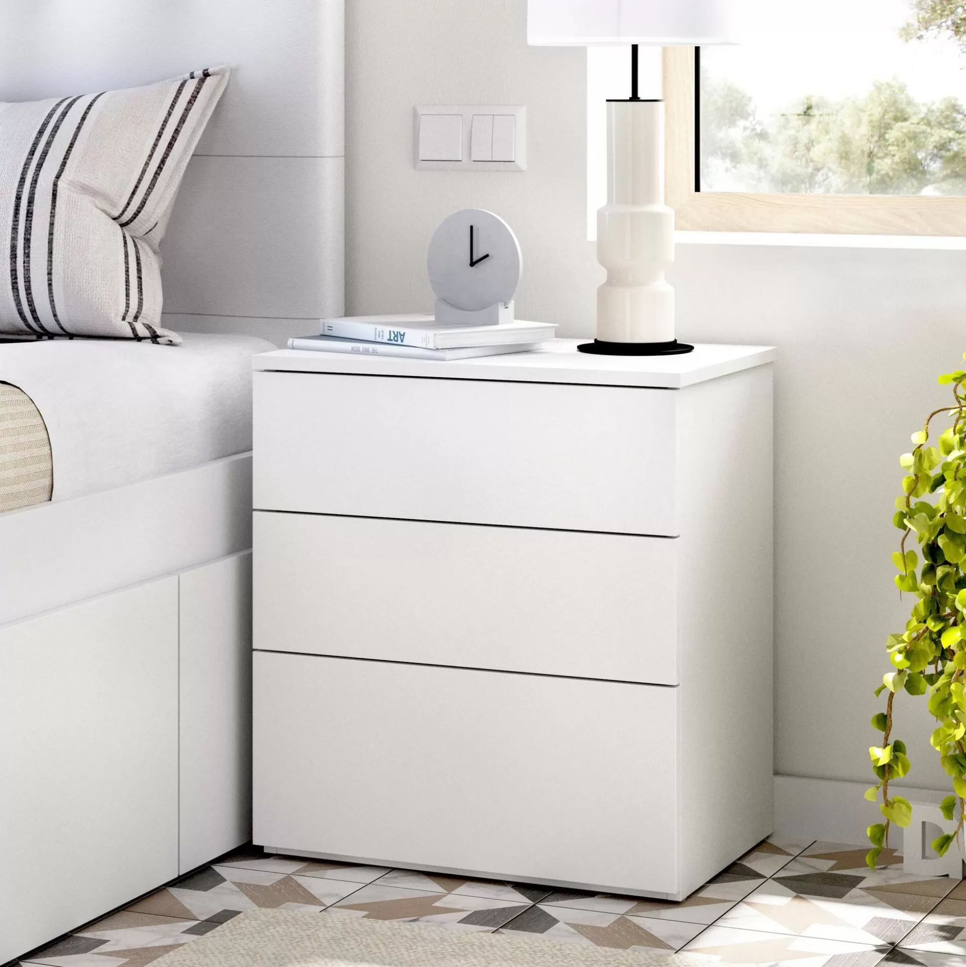 Dmora Comodini<Comodino Dlucion, 52x34h58 cm,