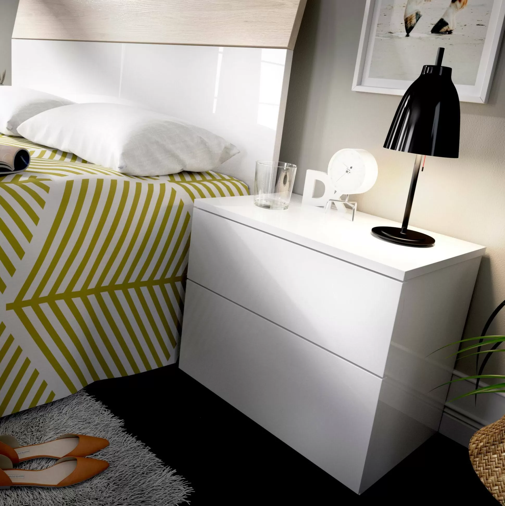 Dmora Comodini<Comodino Dmaistr, 52x34h42 cm,